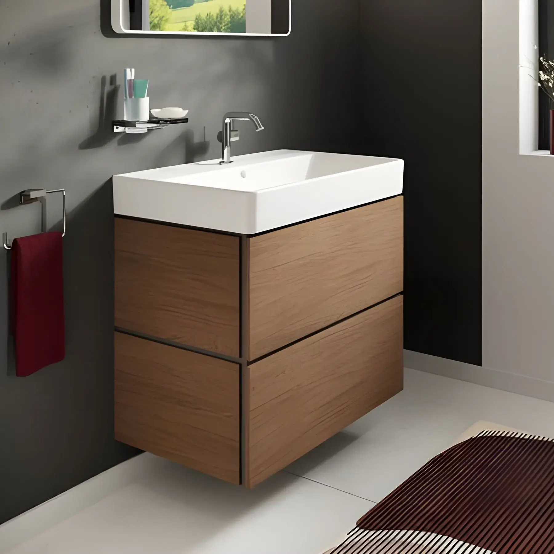 Смеситель для раковины Tecturis S Hansgrohe 73321000 — вид сзади