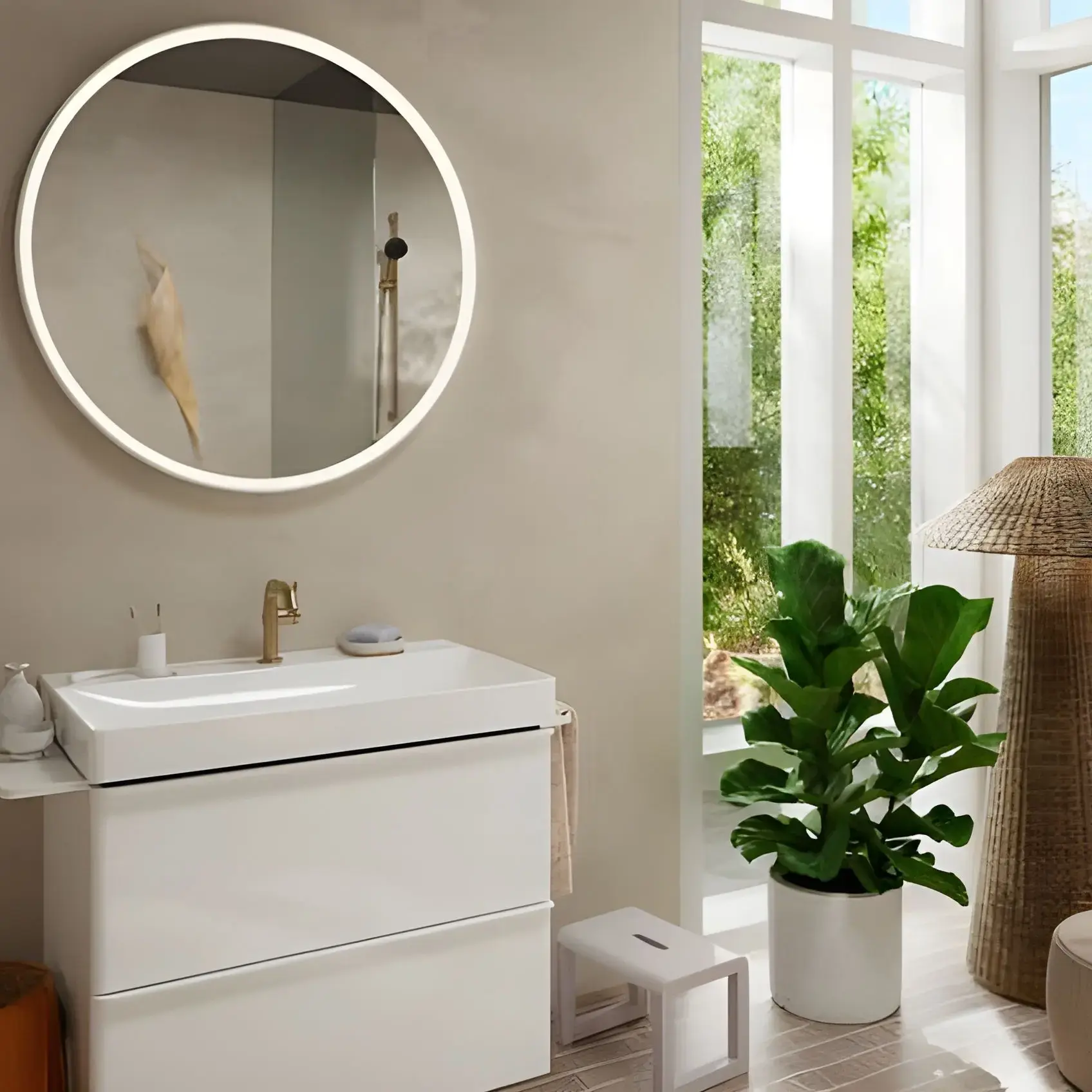 Змішувач для раковини Tecturis S Hansgrohe 73322140 Brushed Bronze — вид згори