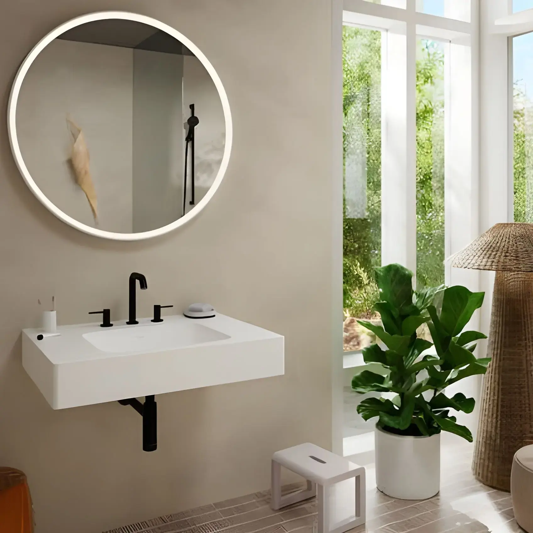 Змішувач для раковини Tecturis S Hansgrohe 73330670 Matt Black — вид спереду