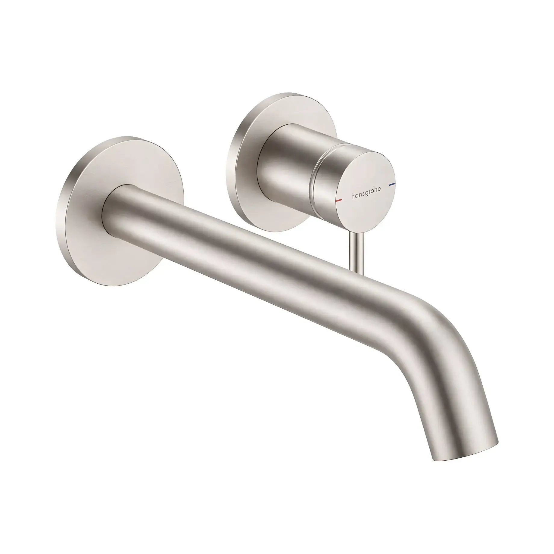Змішувач для раковини Tecturis S Hansgrohe 73351800 Stainless Steel Optic — вид на білому тлі