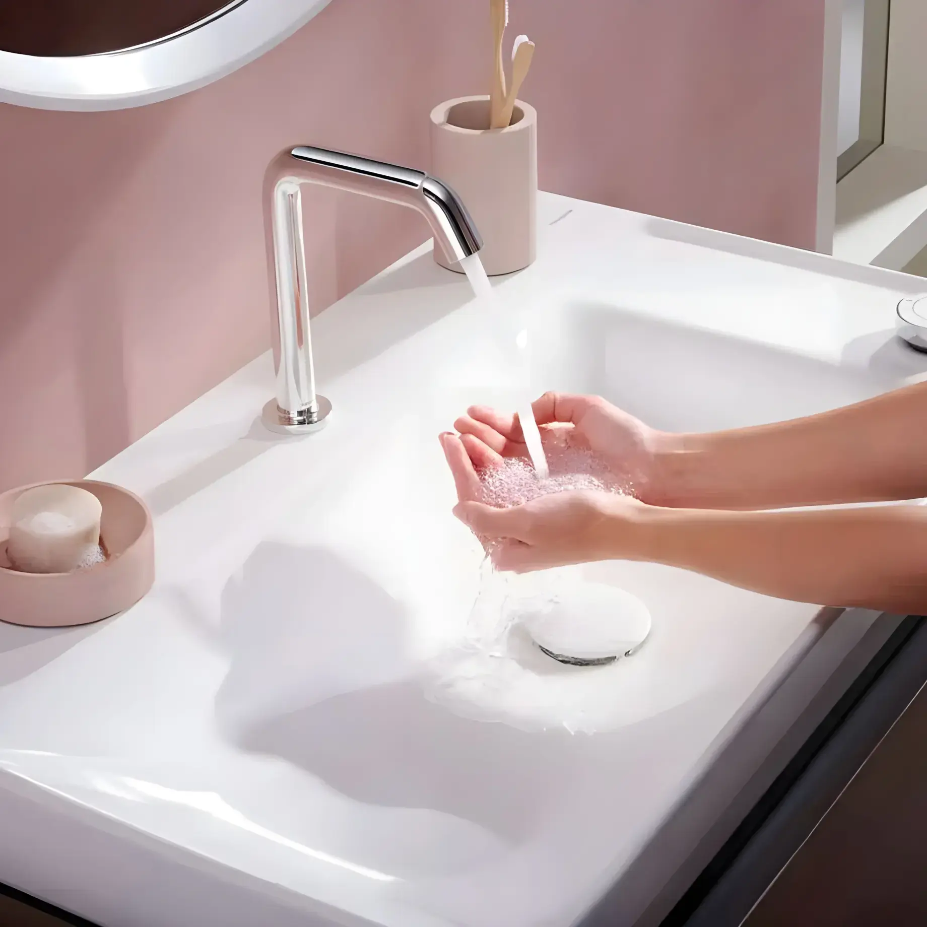 Змішувач для раковини Tecturis S Hansgrohe 73353000 Chrome — вид згори