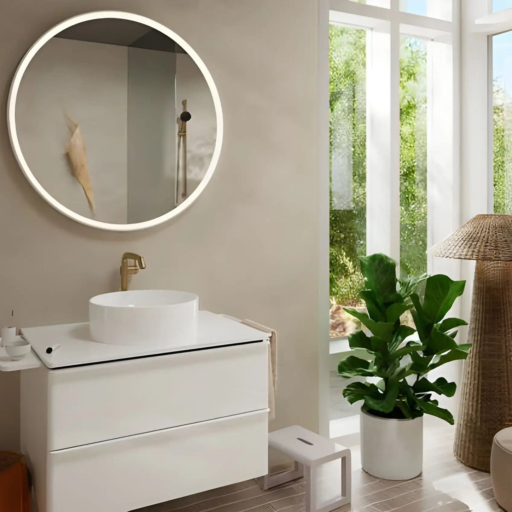 Змішувач для раковини Tecturis S Hansgrohe 73373140 Brushed Bronze — вид спереду
