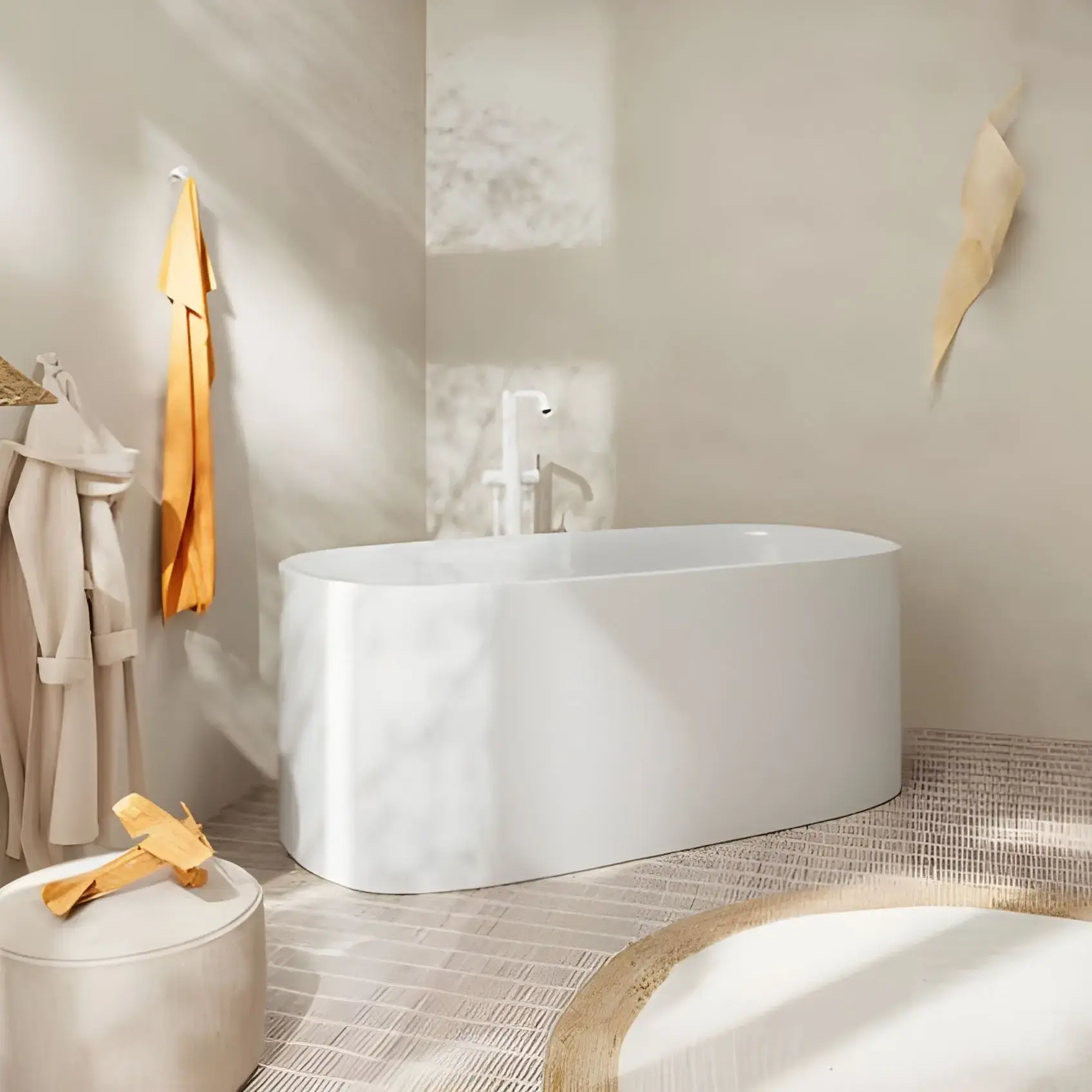 Змішувач для ванни Tecturis S Hansgrohe 73440700 White Matt — вид спереду