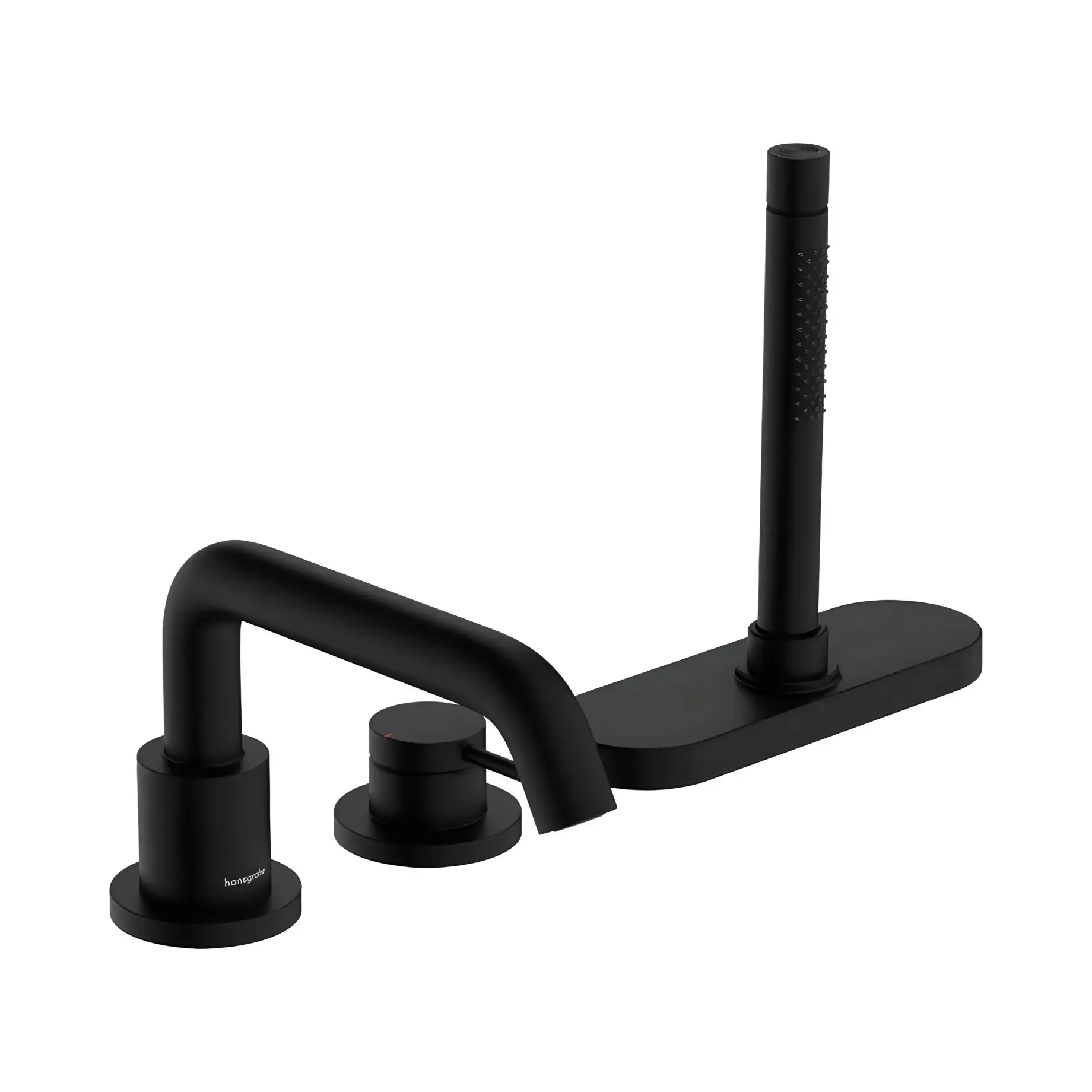 Змішувач для ванни Tecturis S Hansgrohe 73447670 Matt Black — вид на білому тлі