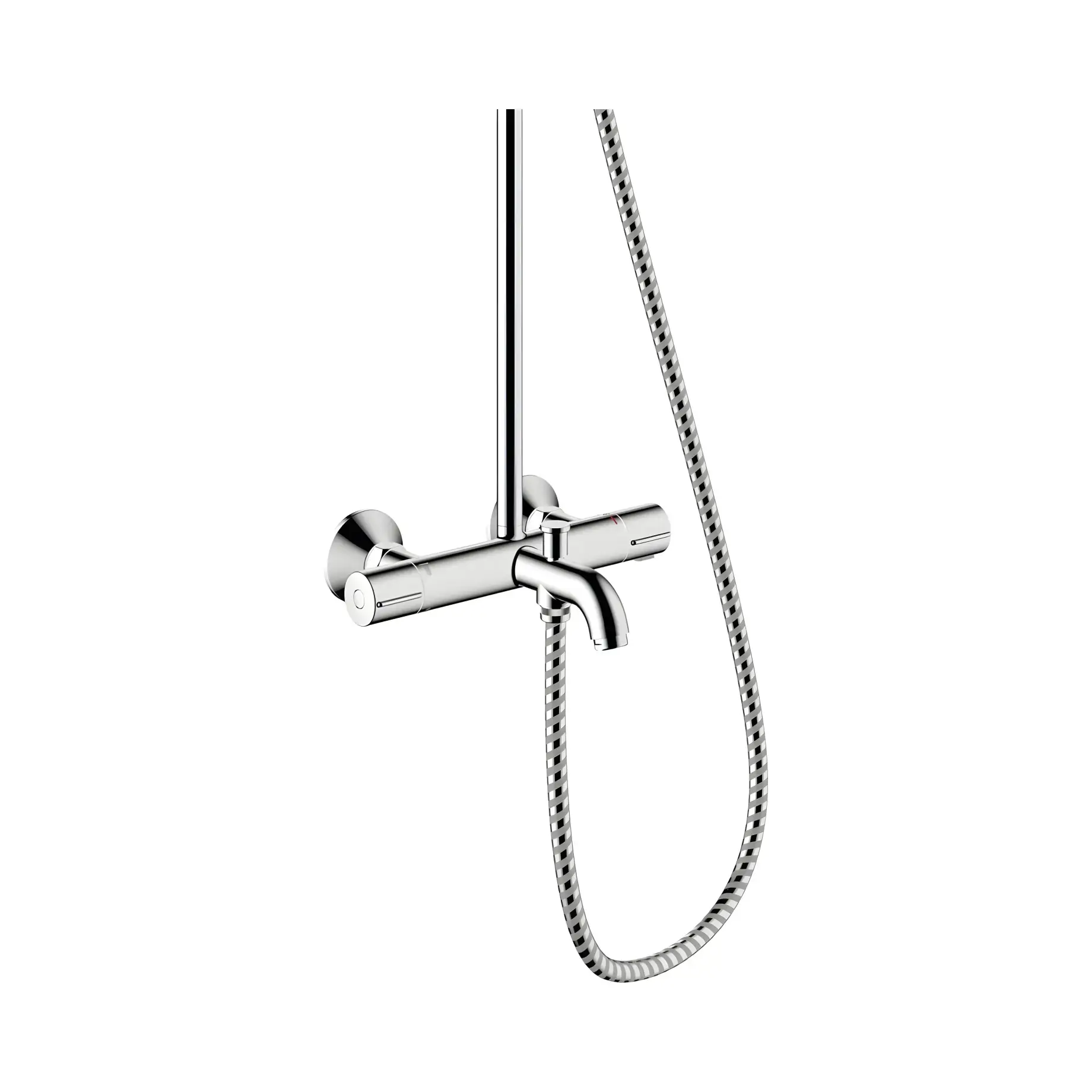 Душова система з термостатом Vernis Blend Hansgrohe 26079000 — у встановленому вигляді