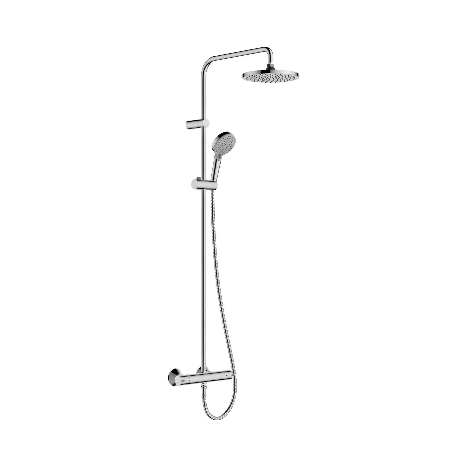 Душова система з термостатом Vernis Blend Hansgrohe 26089000 Chrome — вид на білому тлі