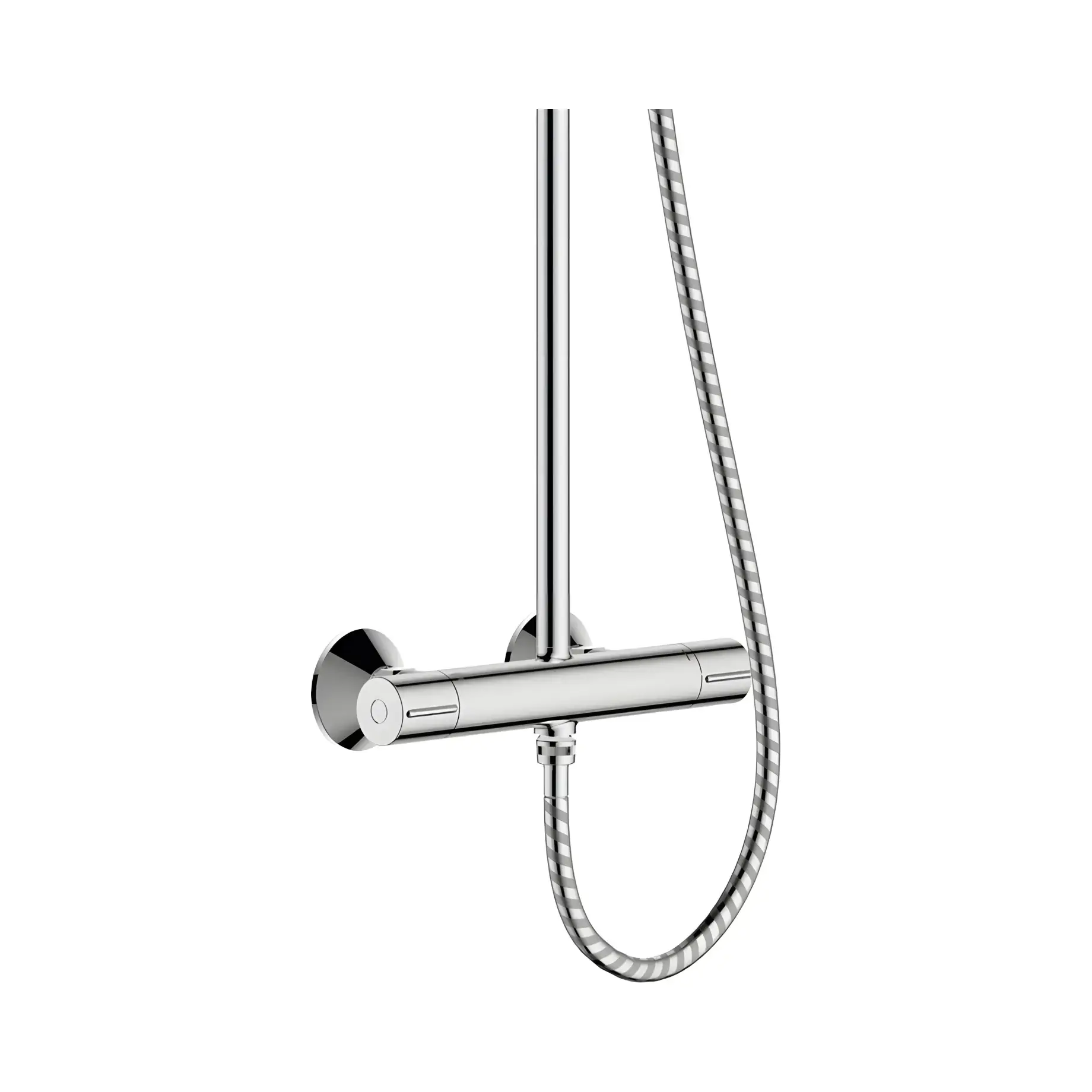 Душова система з термостатом Vernis Blend Hansgrohe 26089000 Chrome — у встановленому вигляді