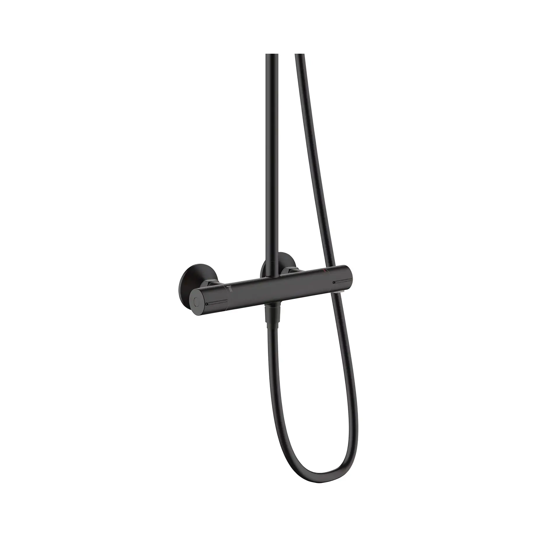 Душова система з термостатом Vernis Blend Hansgrohe 26089670 Matt Black — вид згори