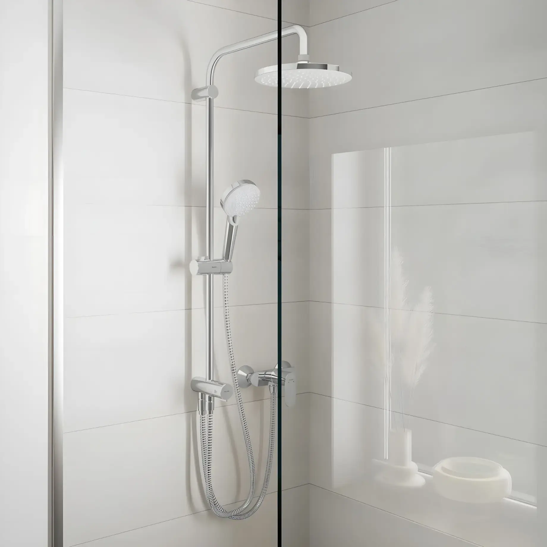 Душова система Vernis Blend Hansgrohe 26099000 Chrome — вид спереду