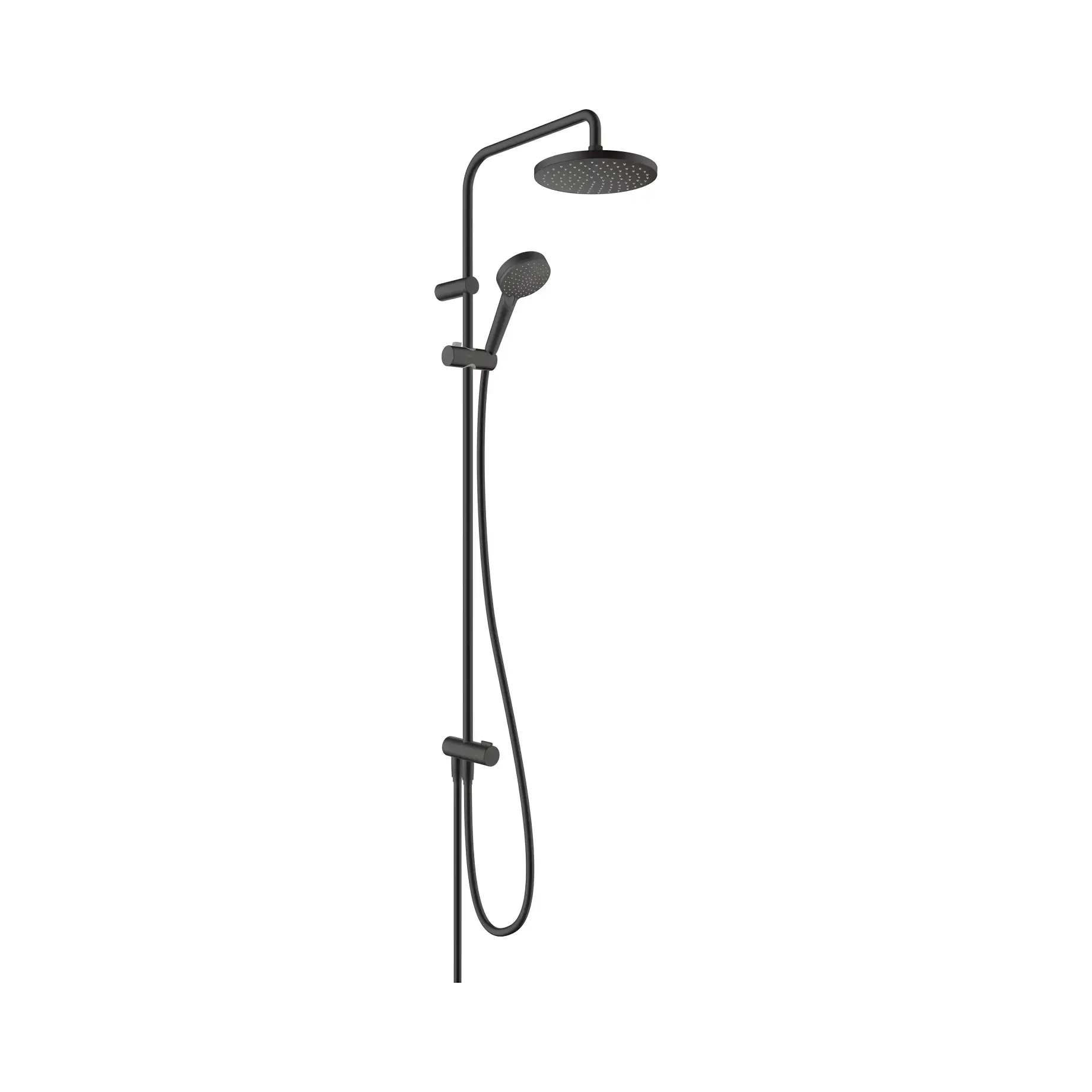 Душова система Vernis Blend Hansgrohe 26099670 Matt Black — вид на білому тлі