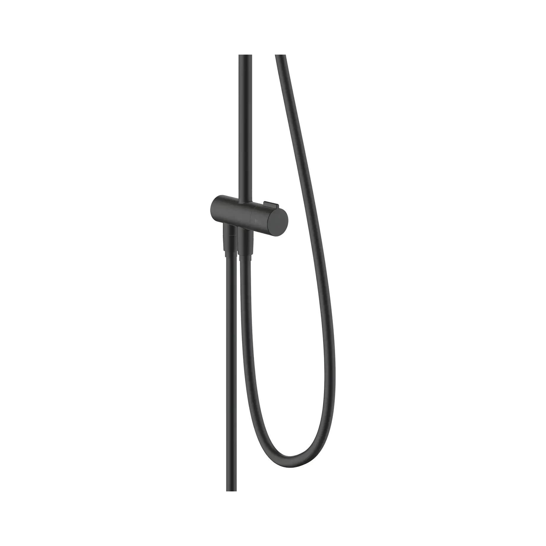 Душова система Vernis Blend Hansgrohe 26099670 Matt Black — бічний ракурс