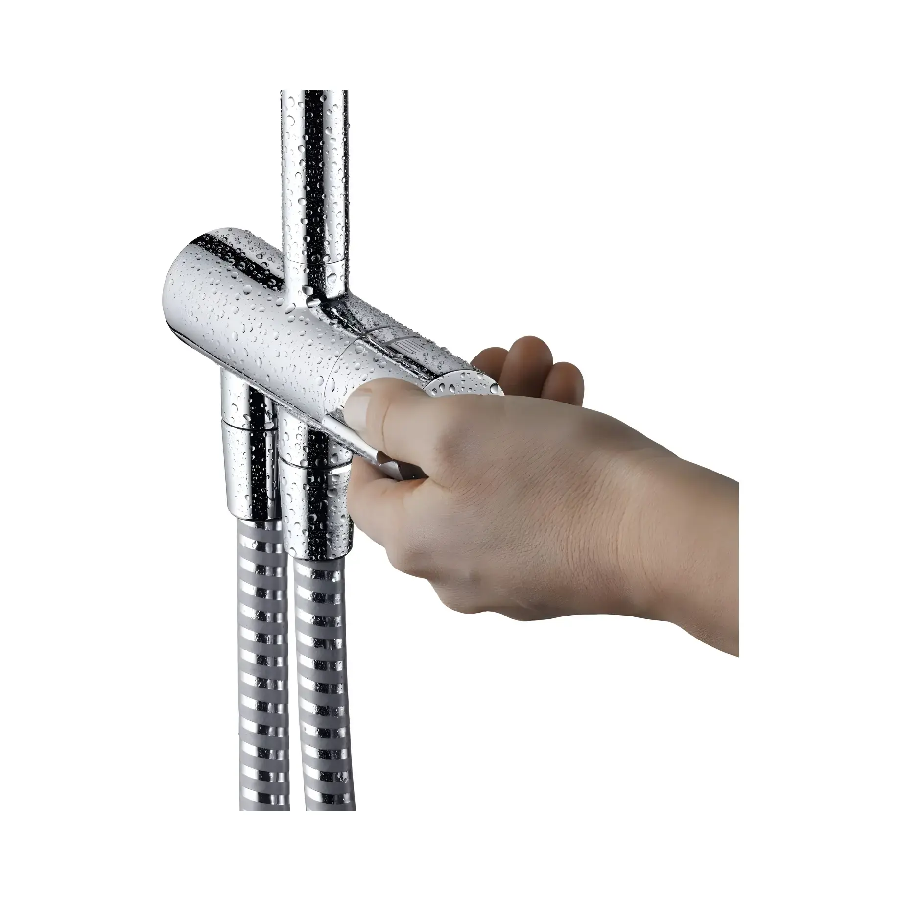 Душова система Vernis Blend Hansgrohe 26272000 Chrome — в інтерʼєрі ванної кімнати