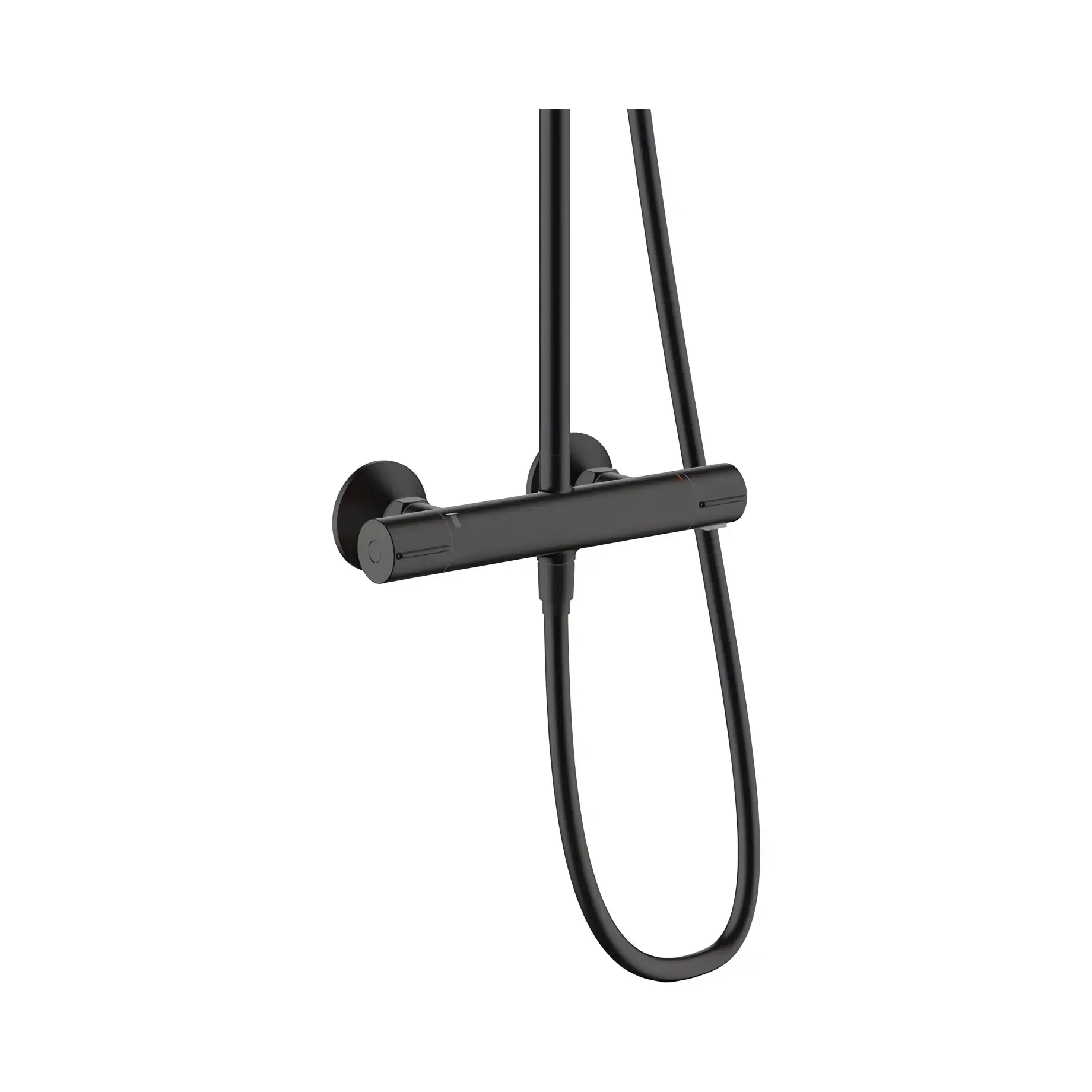 Душова система з термостатом Vernis Blend Hansgrohe 26276670 Matt Black — вид згори
