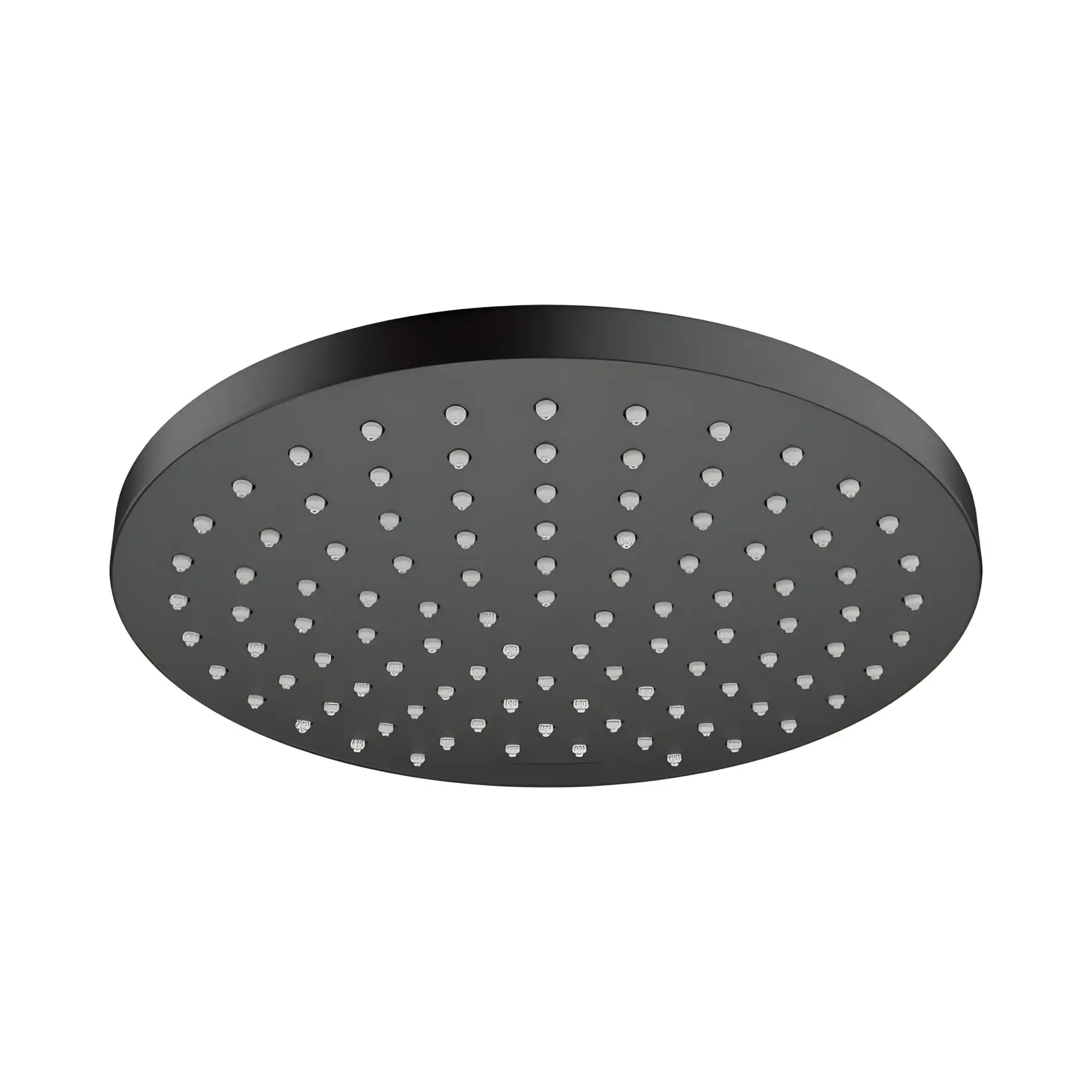 Верхній душ 1jet Vernis Blend Hansgrohe 26277670 Matt Black 20.5 х 20.5 см — вид на білому тлі