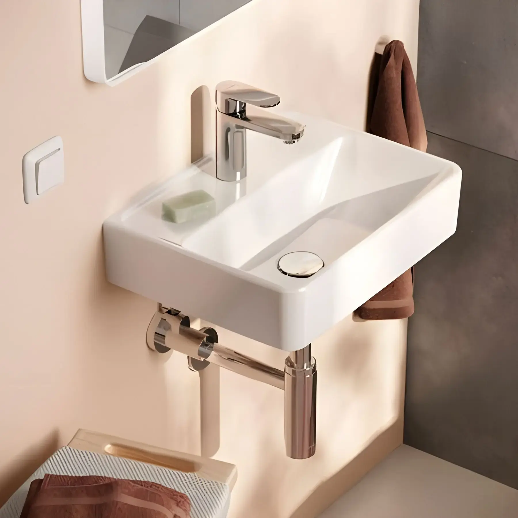 Змішувач для раковини Vernis Blend Hansgrohe 71580000 Chrome — вид спереду