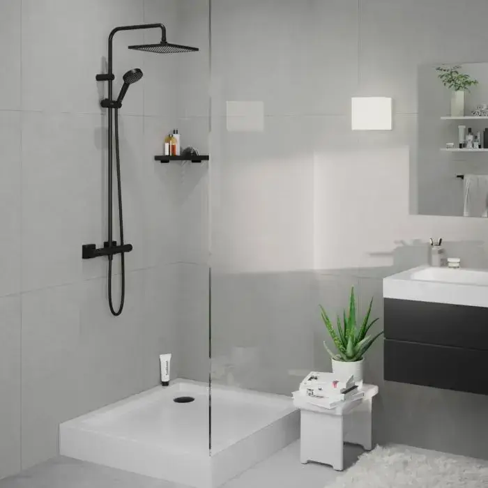 Душова система з термостатом Vernis Shape Hansgrohe 26429670 — вид згори