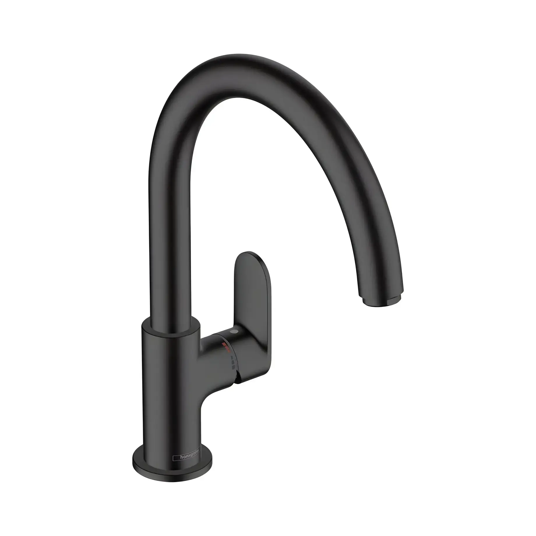 Змішувач для кухні Vernis Shape M35 Hansgrohe 71871670 Matt Black — вид на білому тлі
