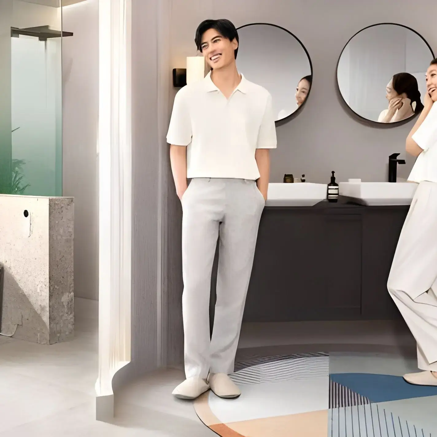 Змішувач для раковини Vivenis Hansgrohe 75023670 Matt Black — вид ззаду