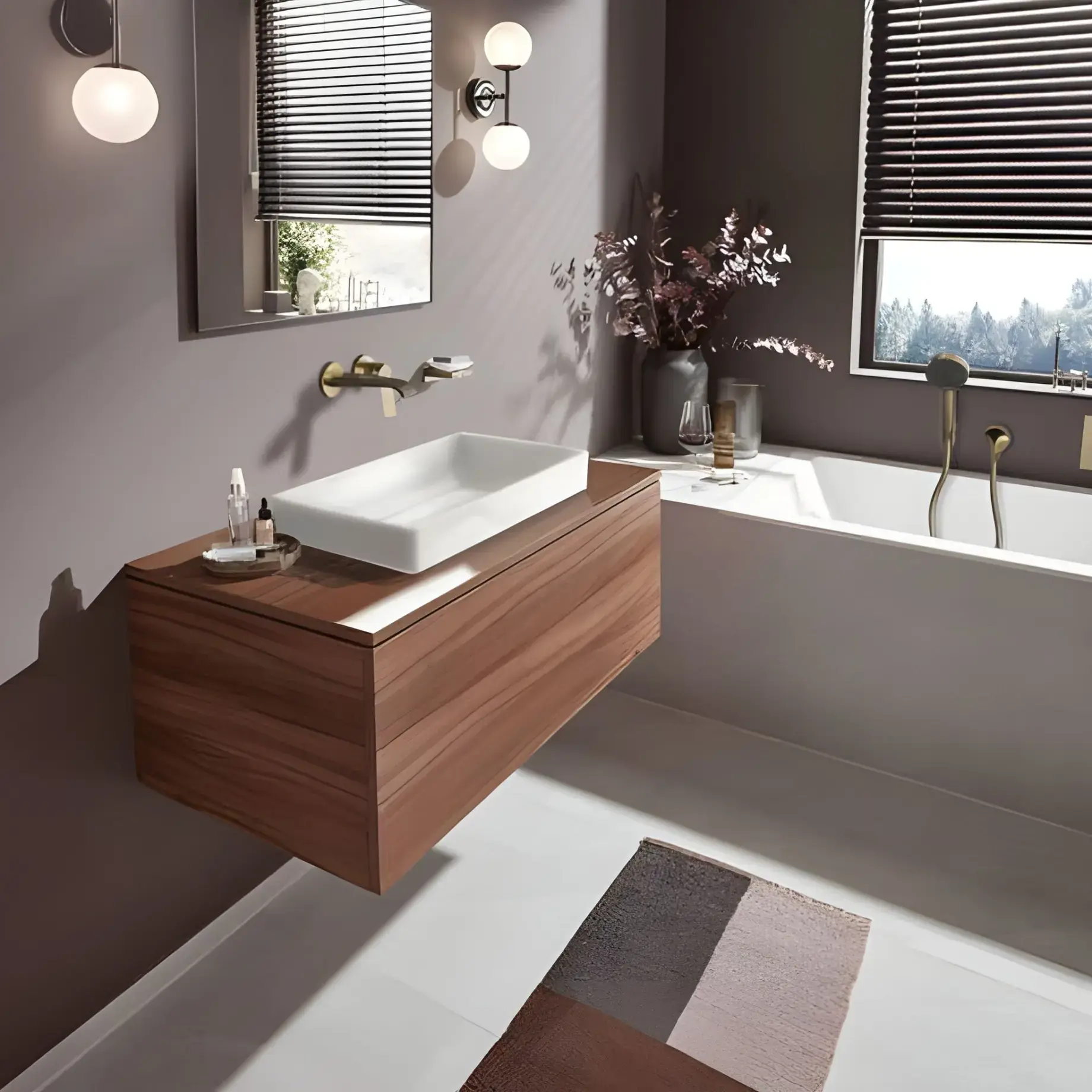 Змішувач для раковини Vivenis Hansgrohe 75050140 Brushed Bronze — вид спереду