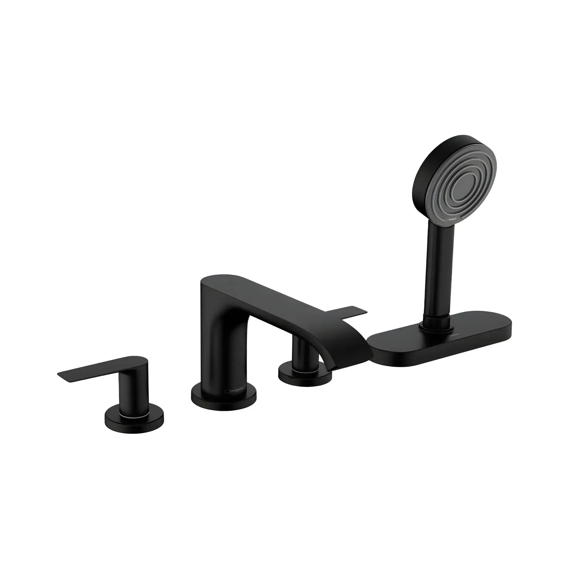 Змішувач для ванни Vivenis Hansgrohe 75444670 Matt Black — вид на білому тлі