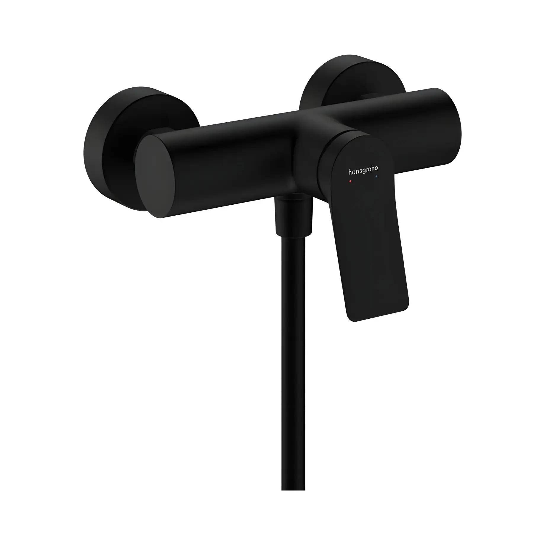 Змішувач для душу Vivenis Hansgrohe 75623670 Matt Black — вид на білому тлі