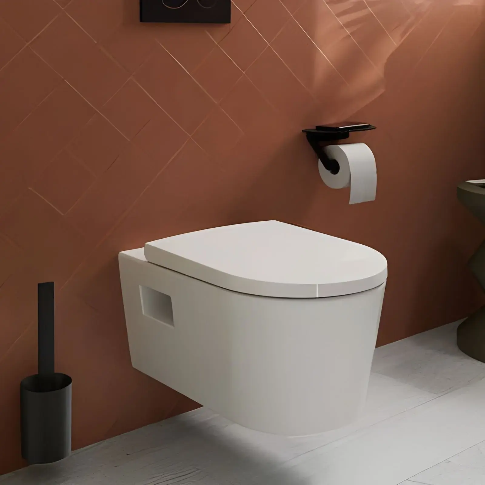 Тримач туалетного паперу з полицею WallStoris Hansgrohe 27928670 — вид спереду