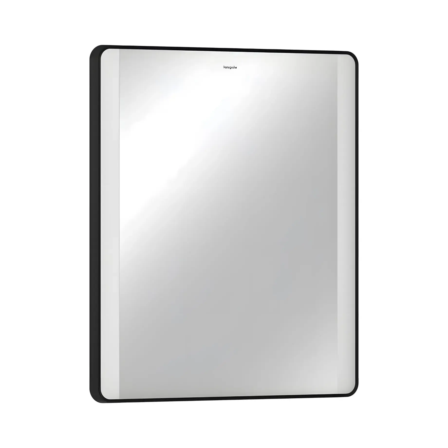 Дзеркало Xarita Lite Q Hansgrohe 54962670 Matt Black 60 х 70 х 3.3 см — вид на білому тлі