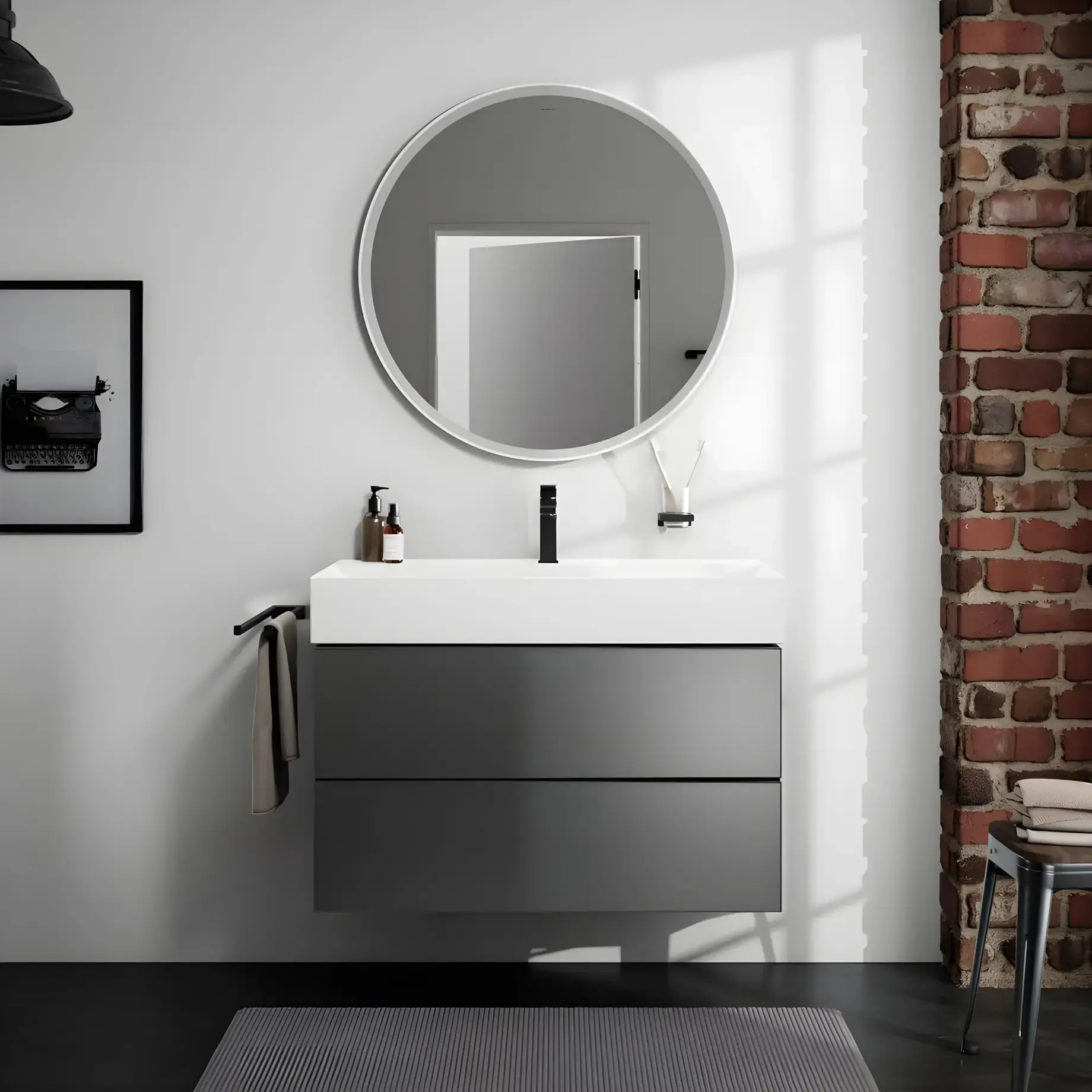 Дзеркало Xarita S Hansgrohe 54981700 — бічний ракурс