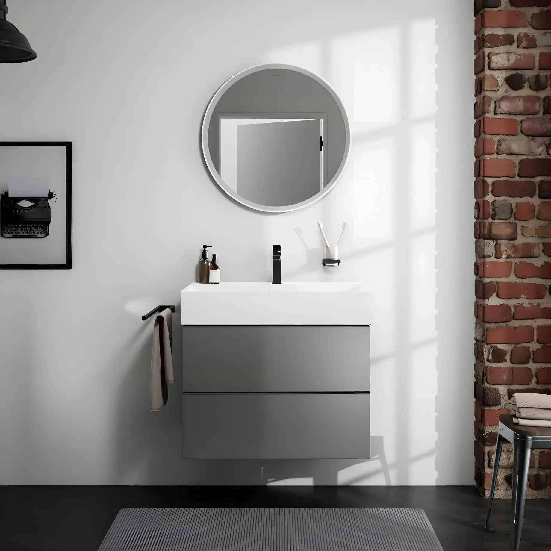 Дзеркало Xarita S Hansgrohe 54982700 — бічний ракурс