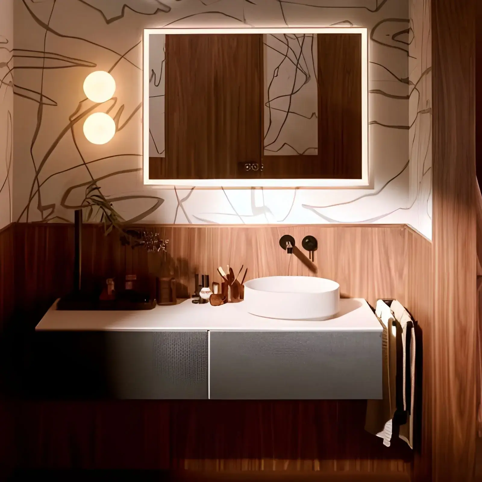 Дзеркало Xarita E Hansgrohe 54986700 — бічний ракурс