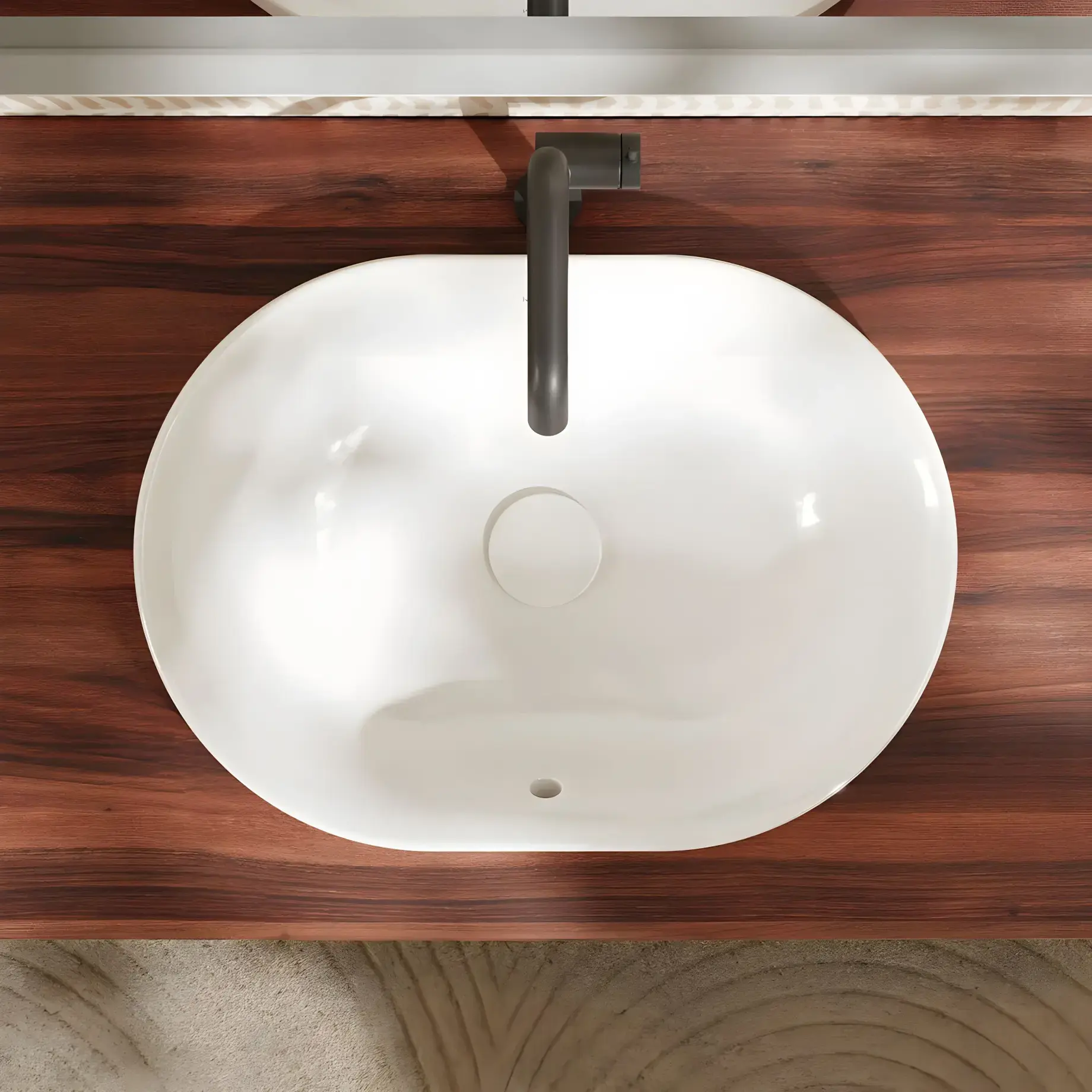 Умивальник Xuniva U Hansgrohe 61062450 — бічний ракурс