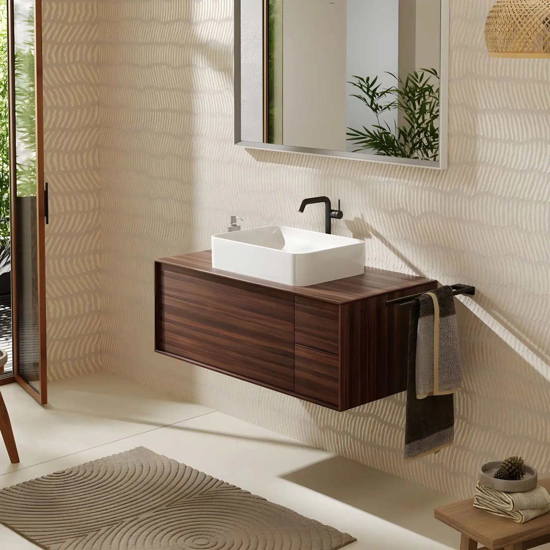 Умивальник Xuniva Q Hansgrohe 61075450 — ракурс 3/4