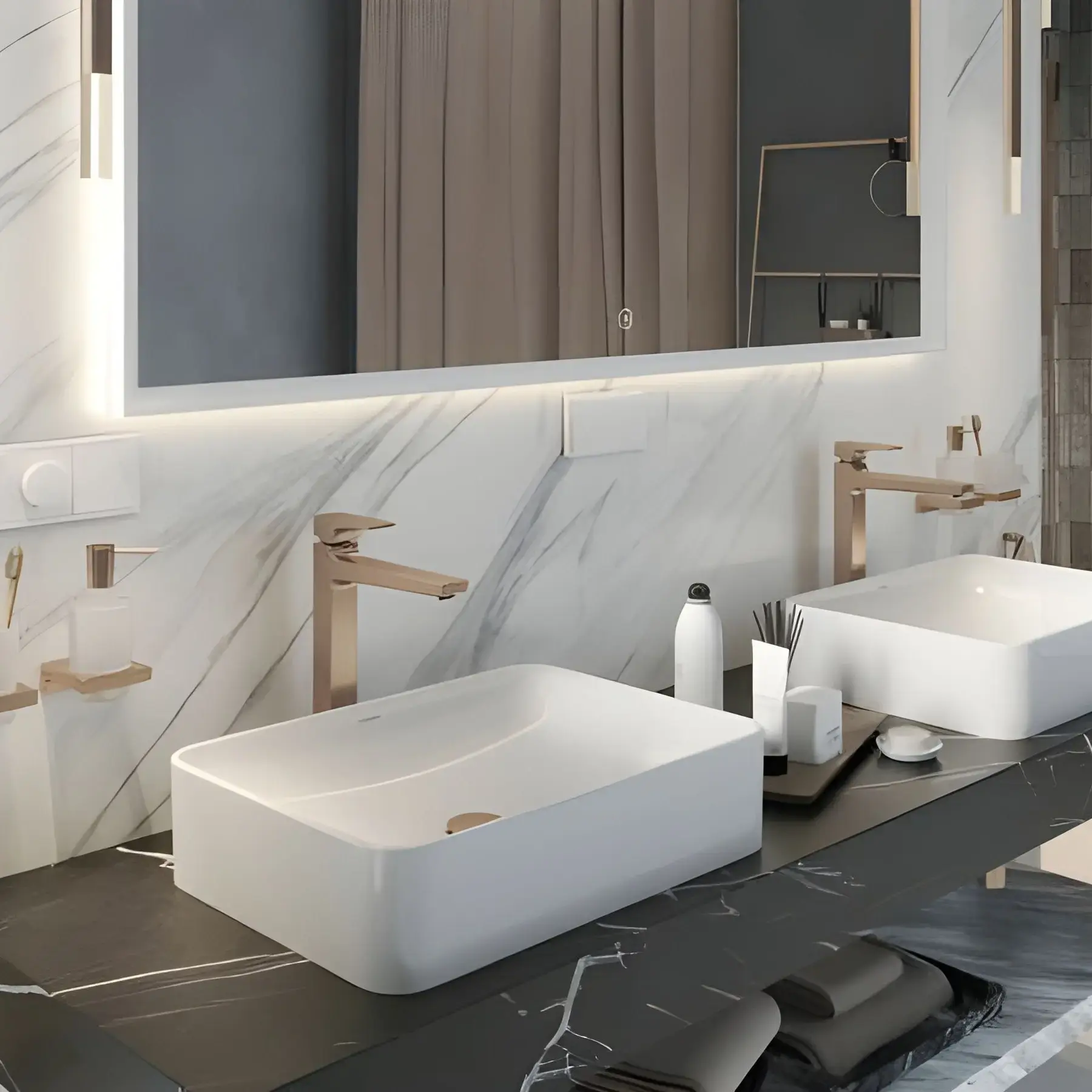 Умивальник Xuniva Q Hansgrohe 61075450 — бічний ракурс