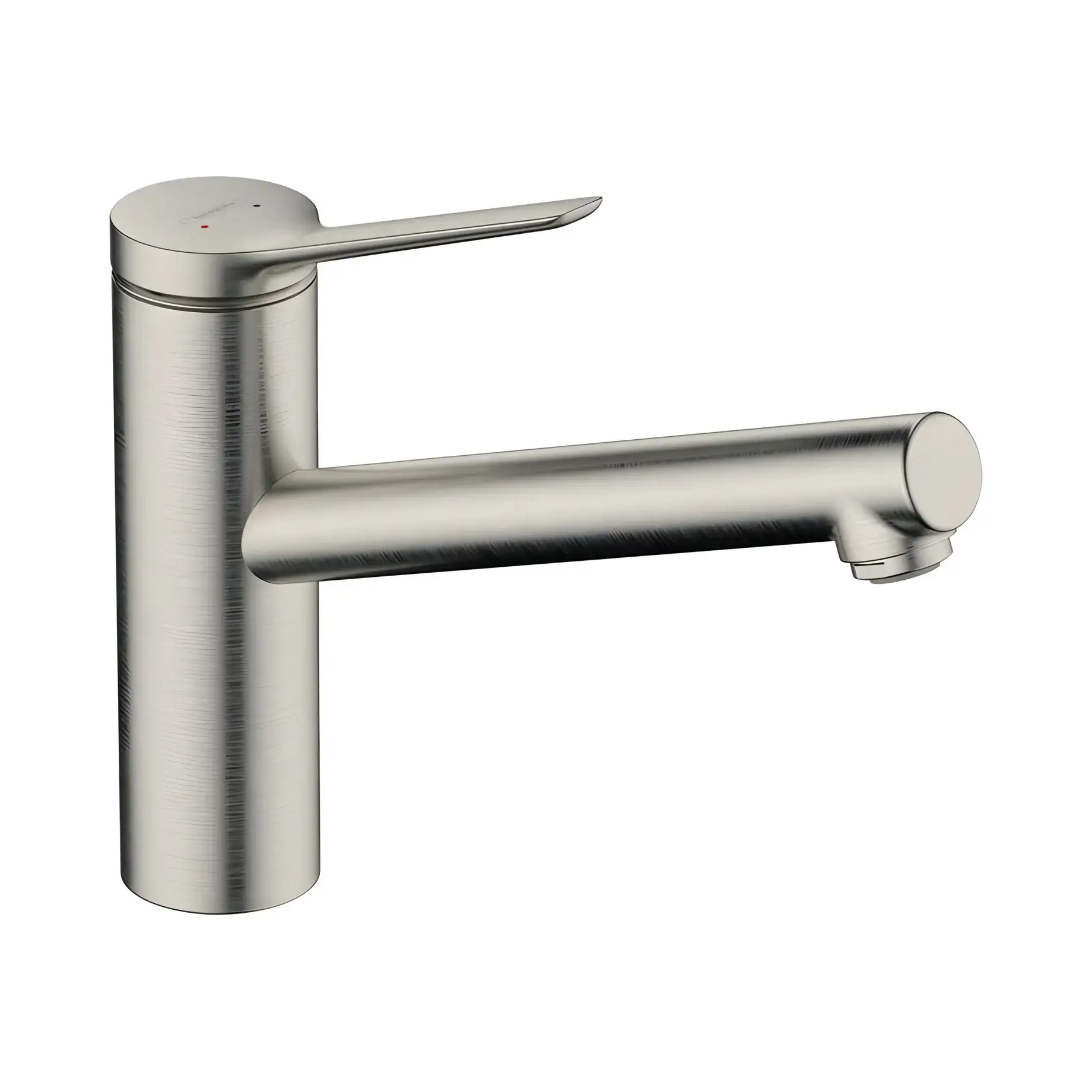 Змішувач для кухні Zesis M33 Hansgrohe 74806800 Stainless Steel Finish — вид на білому тлі