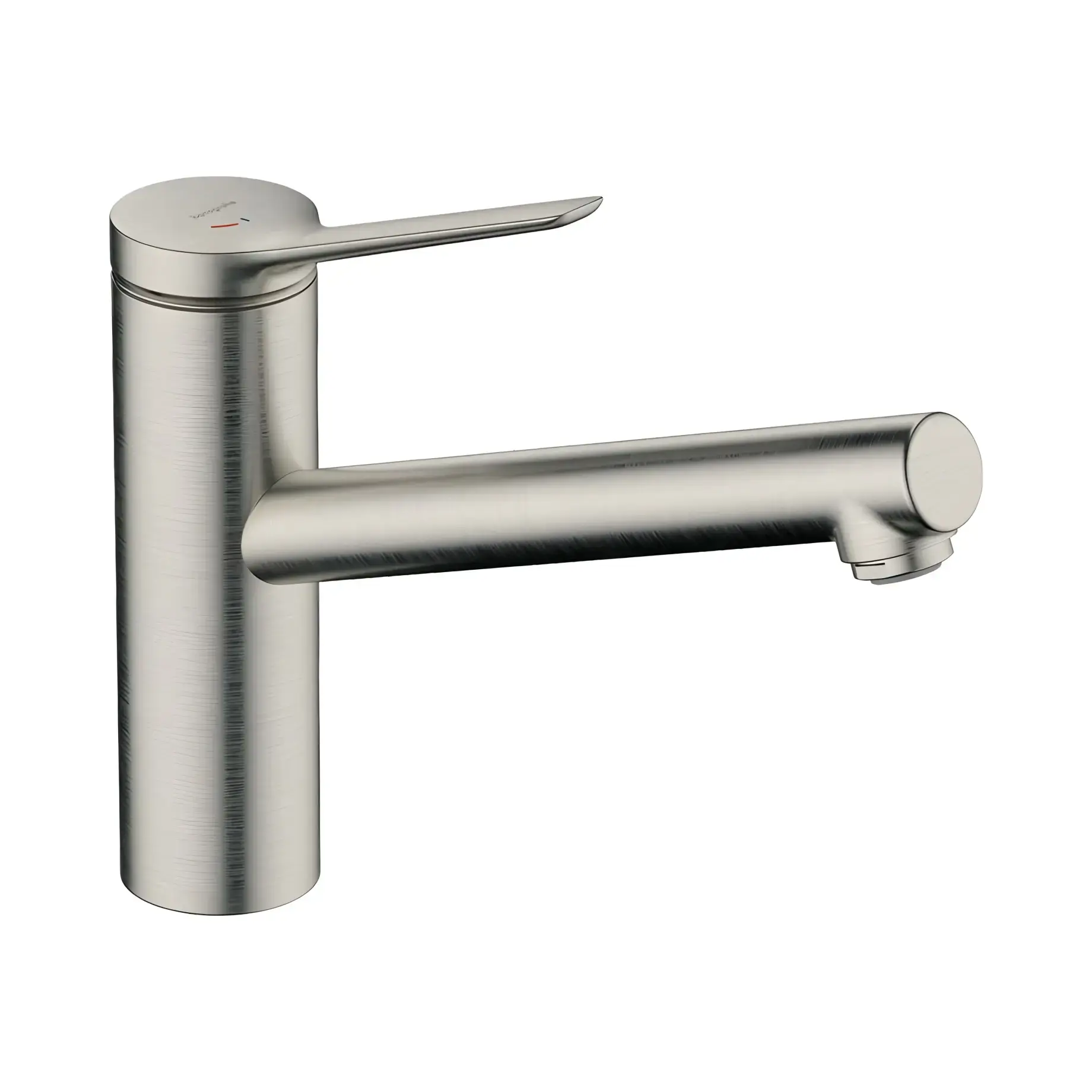 Змішувач для кухні Zesis M33 Hansgrohe 74813800 Stainless Steel Finish — вид на білому тлі