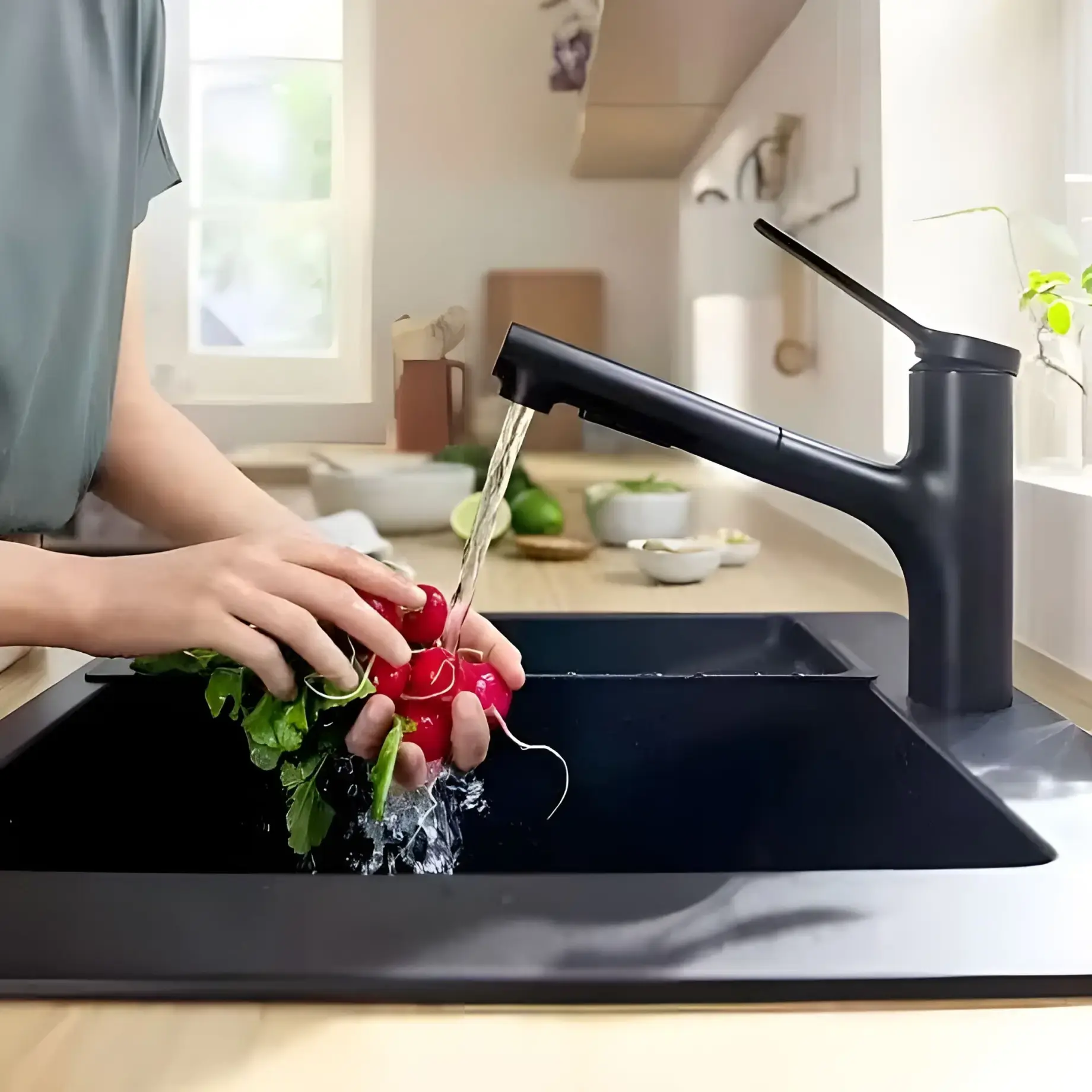 Змішувач для кухні Zesis M33 Hansgrohe 74820670 Matt Black — вид спереду