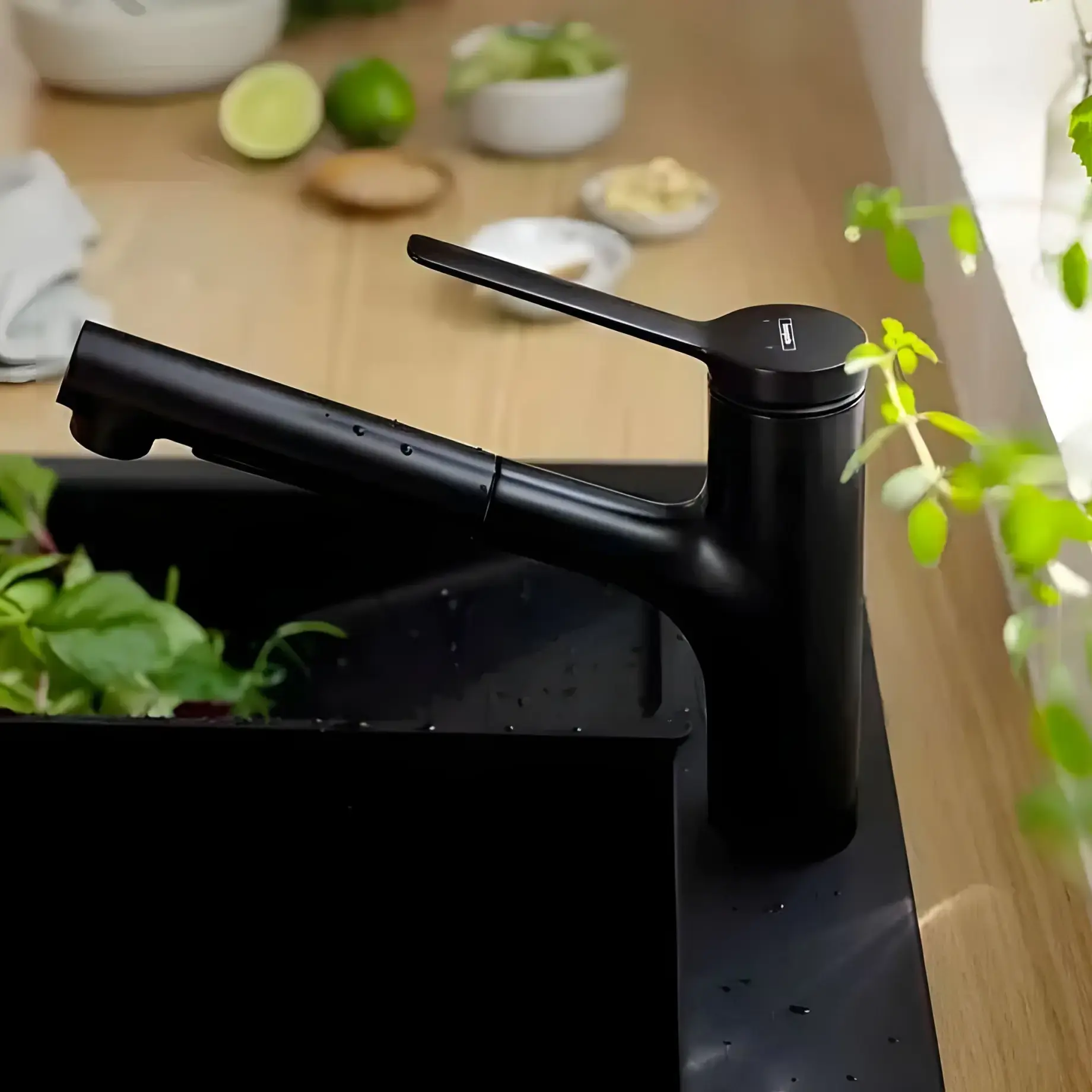 Змішувач для кухні Zesis M33 Hansgrohe 74821670 Matt Black — вид спереду
