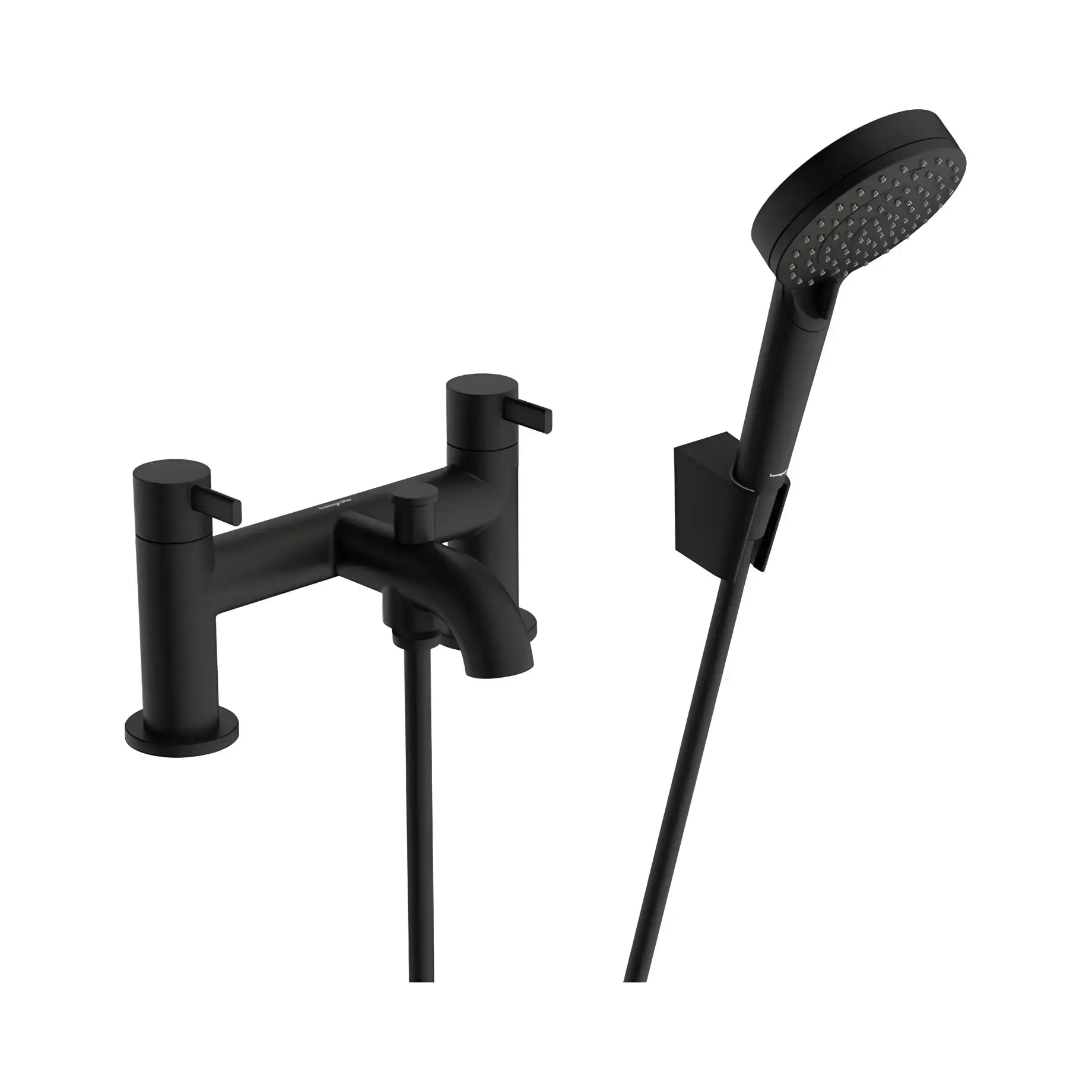 Змішувач для ванни Zesis S Hansgrohe 74424670 Matt Black — вид на білому тлі
