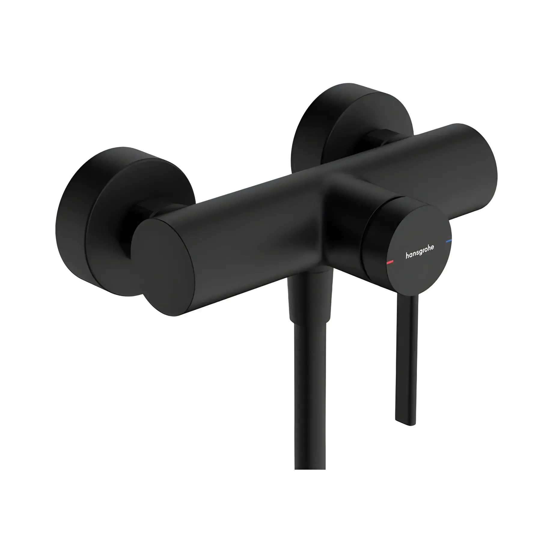 Змішувач для душу Zesis S Hansgrohe 74621670 Matt Black — вид на білому тлі
