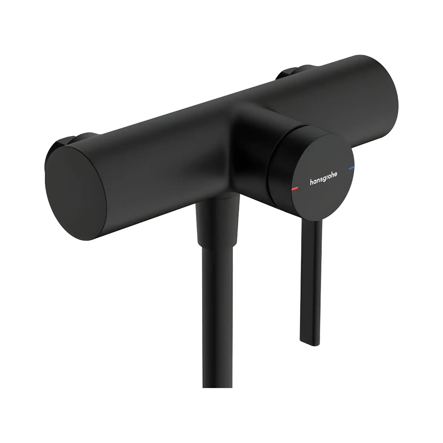 Змішувач для душу Zesis S Hansgrohe 74622670 Matt Black — вид на білому тлі