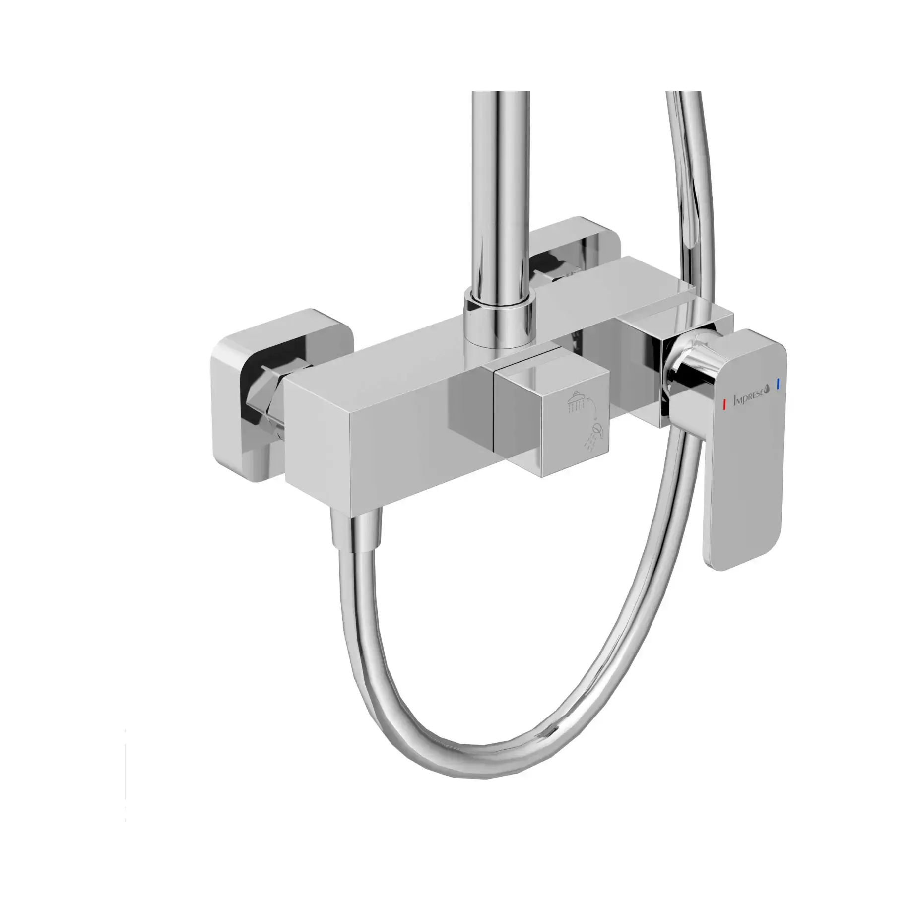 Душевая система со смесителем Bilovec Производитель t030S00901SP Chrome 30 х 19 см — вид сверху