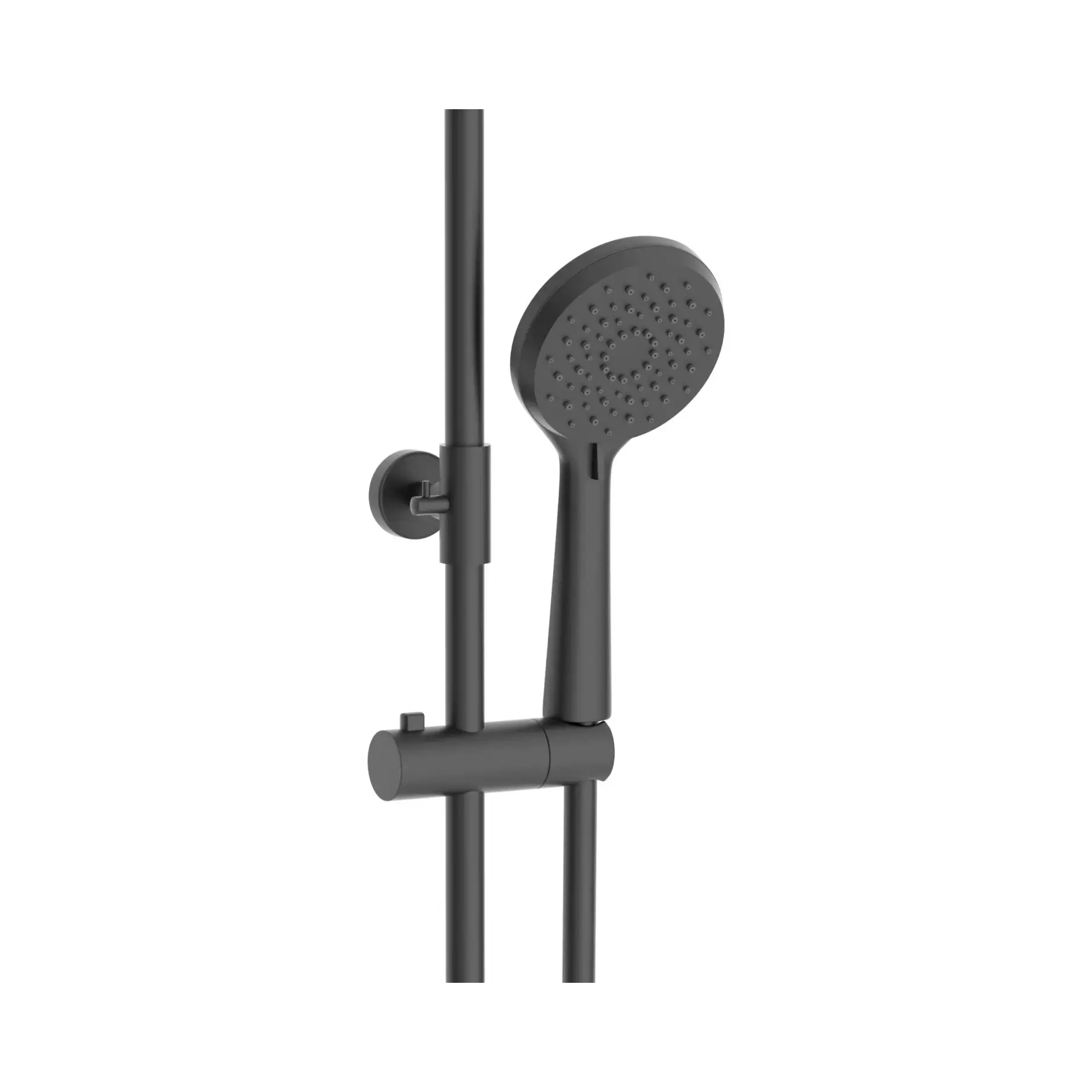 Душевая система с термостатом Bilovec Производитель t048B00910SR Matt Black Ø23 см — вид спереди