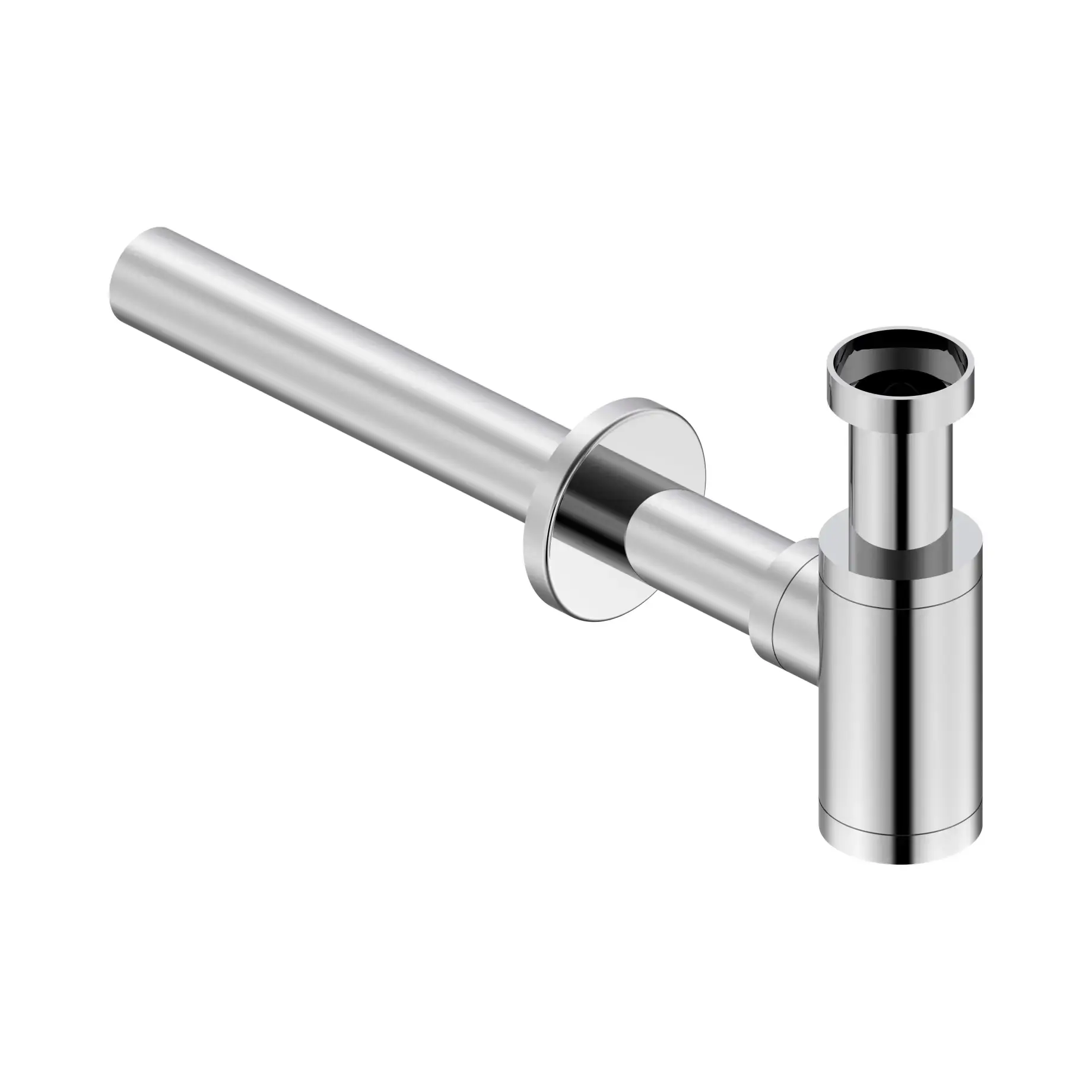 Сифон для умивальника Brenta Imprese ZMK071901600 Chrome — вид на білому тлі