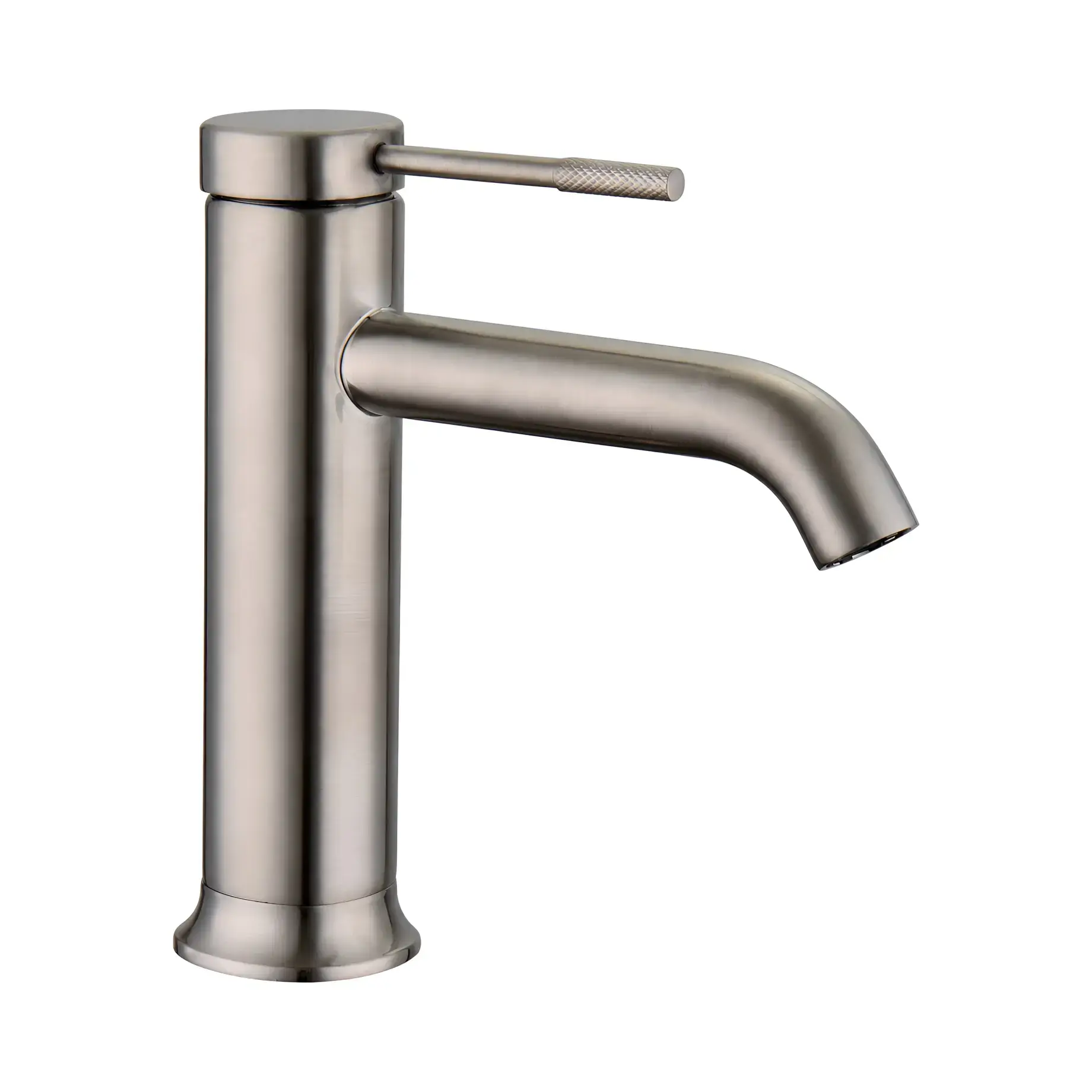 Змішувач для умивальника Brenta Imprese ZMK081906010 Brushed Nickel — вид на білому тлі
