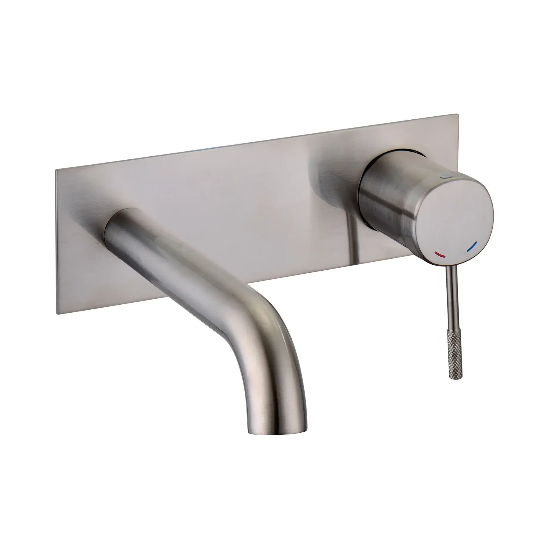 Змішувач для умивальника Brenta Imprese ZMK081906030 Brushed Nickel — вид на білому тлі