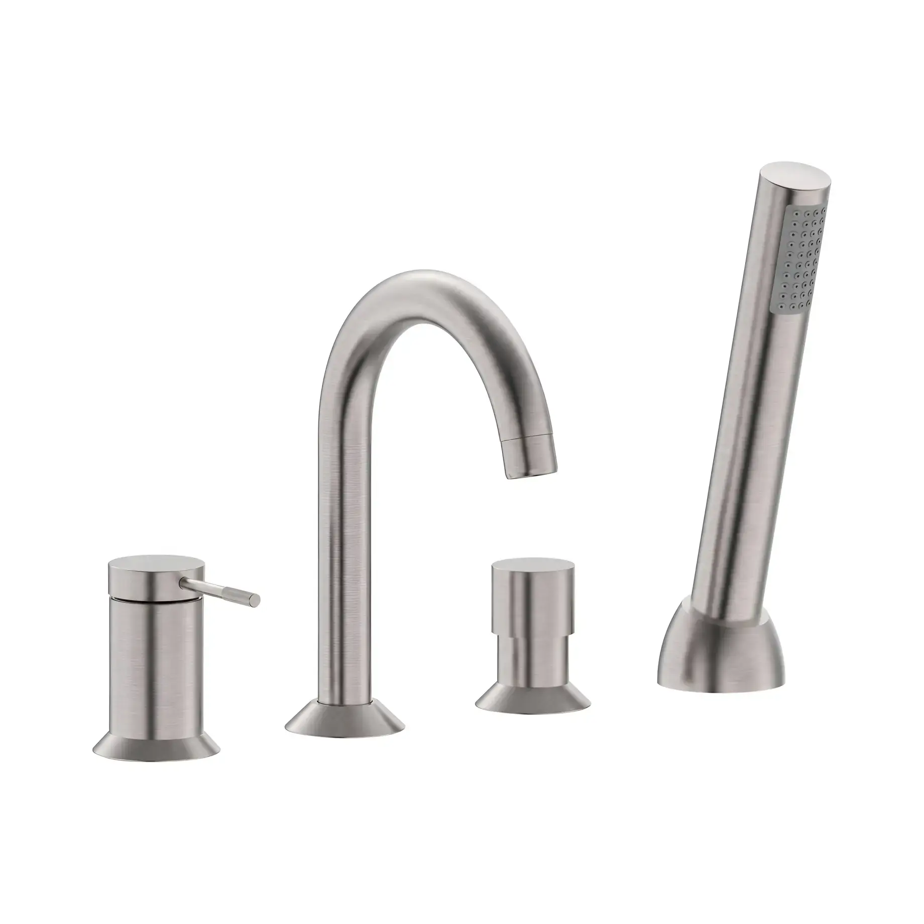 Змішувач на борт ванни Brenta Imprese ZMK081906050 Brushed Nickel — вид на білому тлі