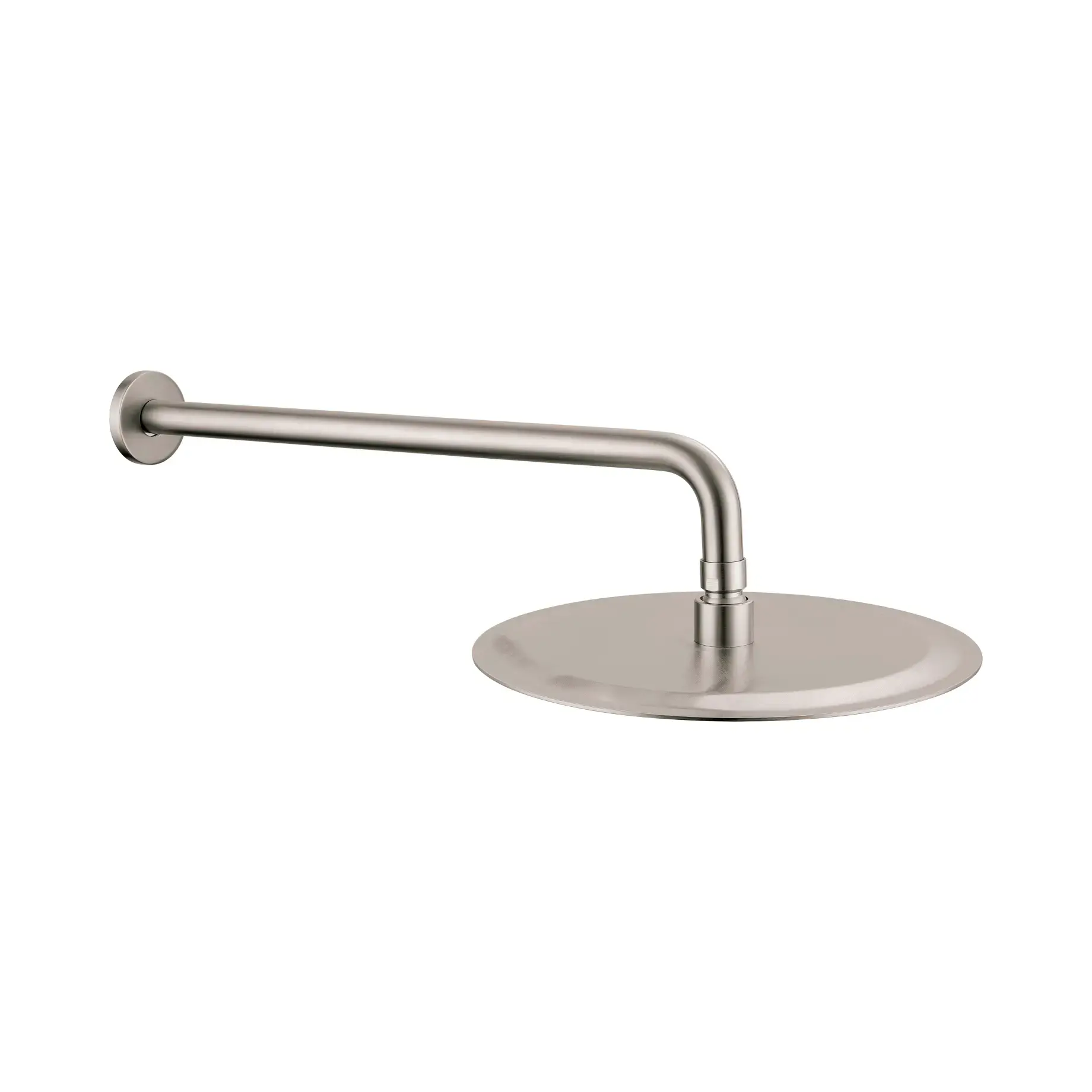 Верхній душ з тримачем Brenta Imprese ZMK081906101 Brushed Nickel — вид на білому тлі