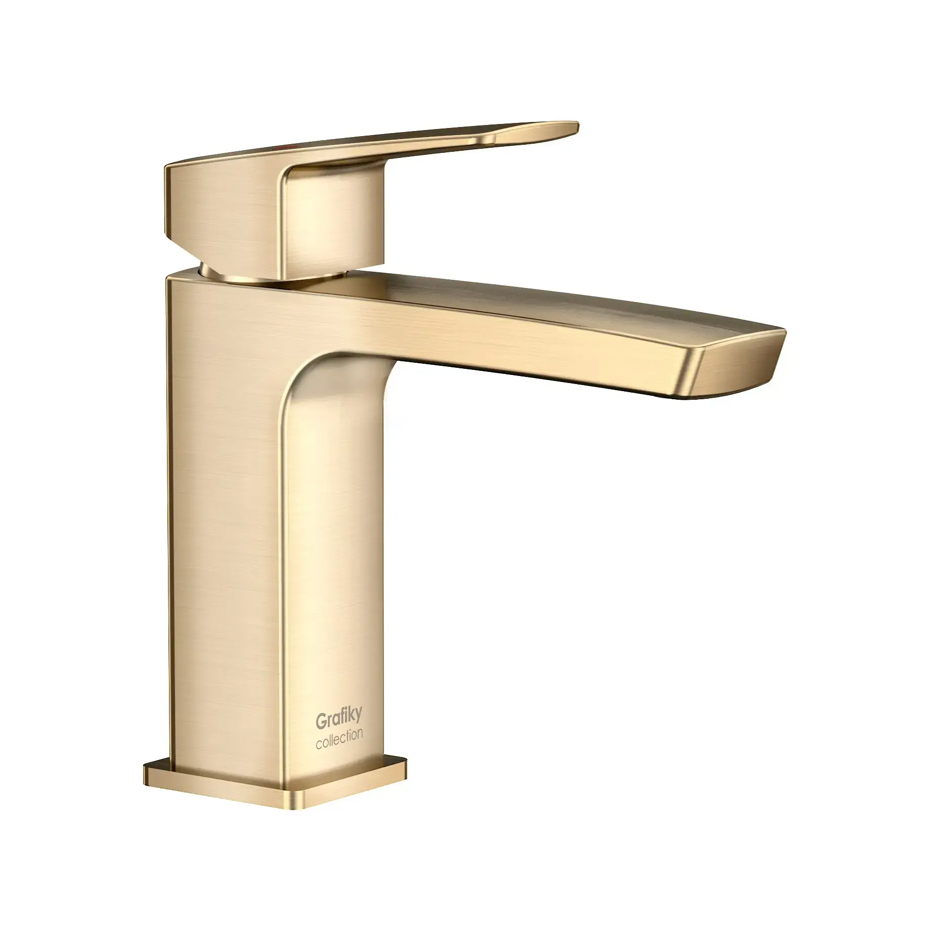 Змішувач для умивальника Grafiky Imprese ZMK1724150351 Brushed Bronze — вид на білому тлі