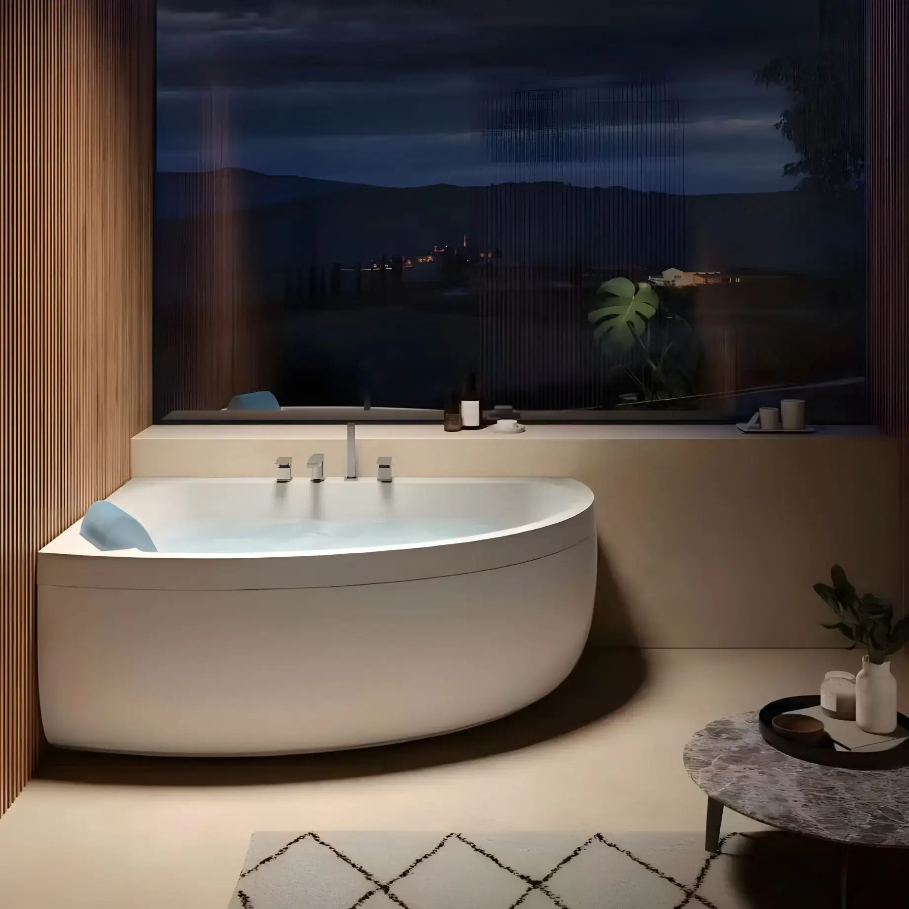 Ванна гідромасажна AQUASOUL OFFSET лівостороння Jacuzzi AQU30011A44 — бічний ракурс