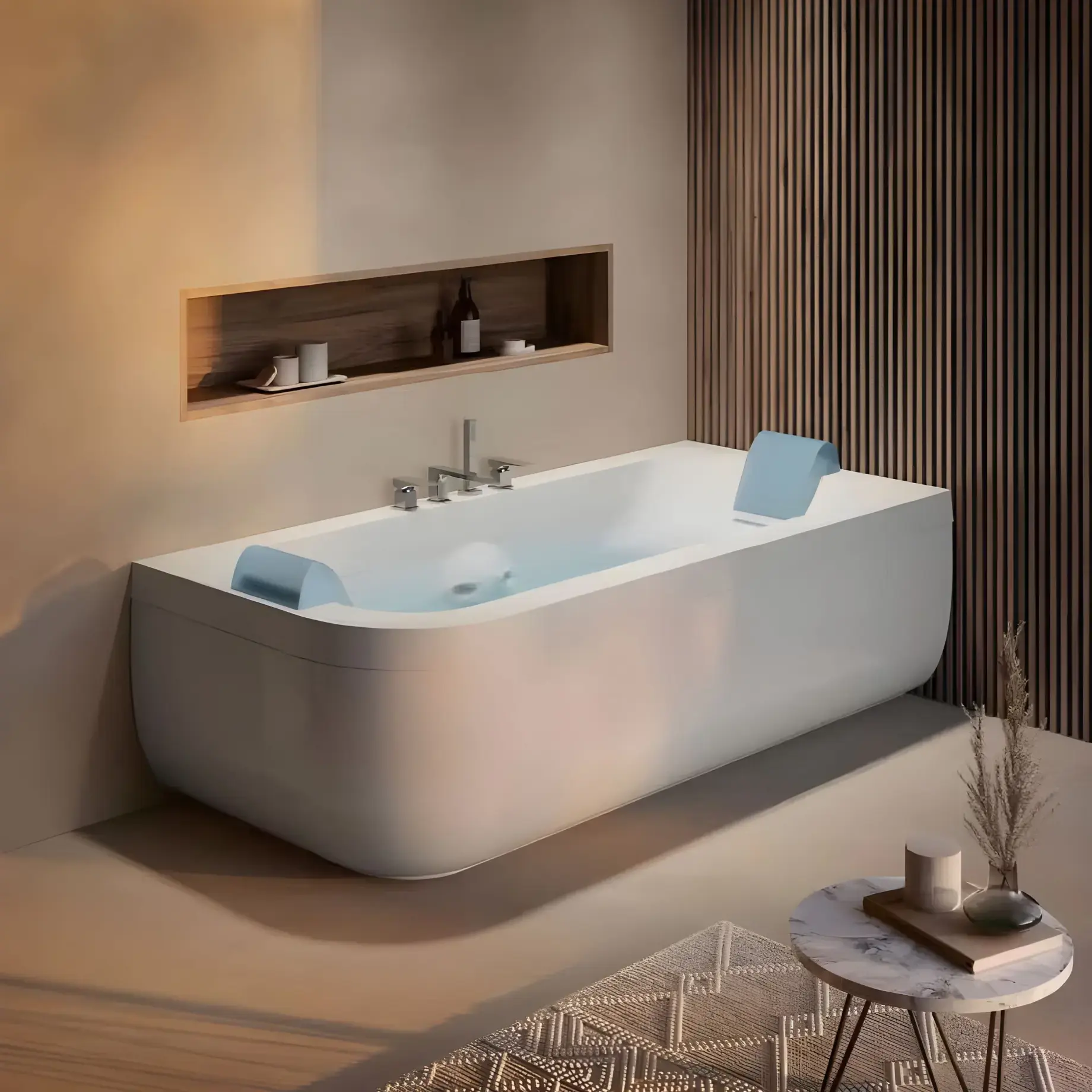 Ванна гідромасажна AQUASOUL DOUBLE правостороння Jacuzzi AQU50012A45 — бічний ракурс